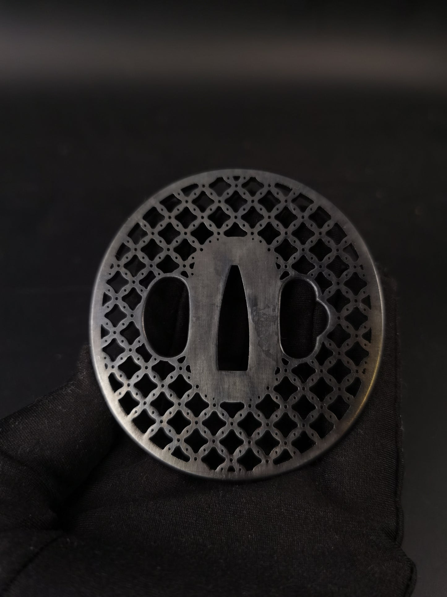 Japanese Shippo-mon Sukashi Tsuba for Katana and Wakziashi, X017