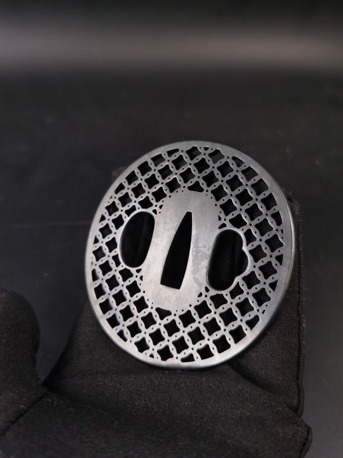 Japanese Shippo-mon Sukashi Tsuba for Katana and Wakziashi, X017
