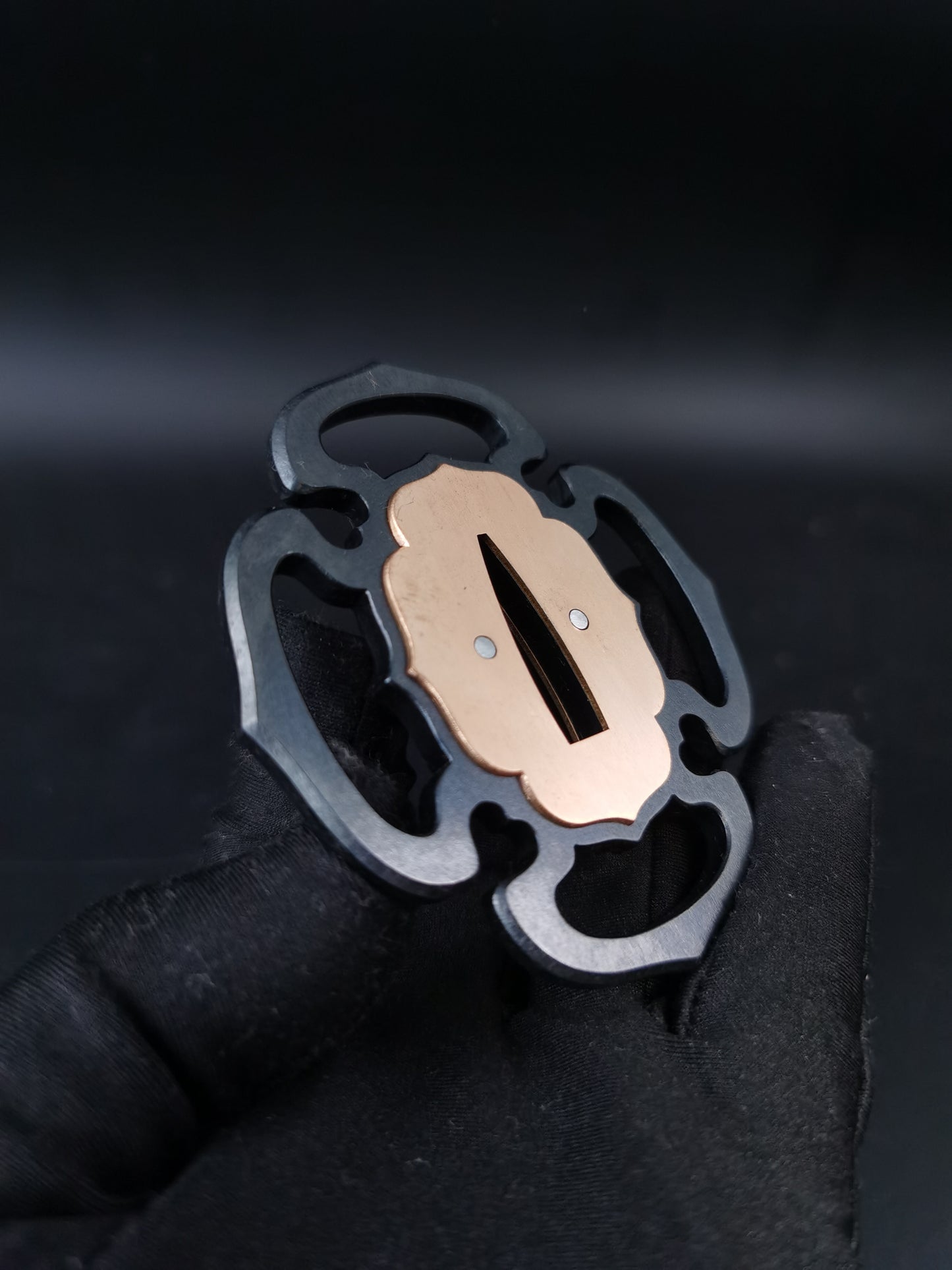 Japanese Aoi-gata Sukashi Tsuba for Tachi and Hand-Tachi, X020