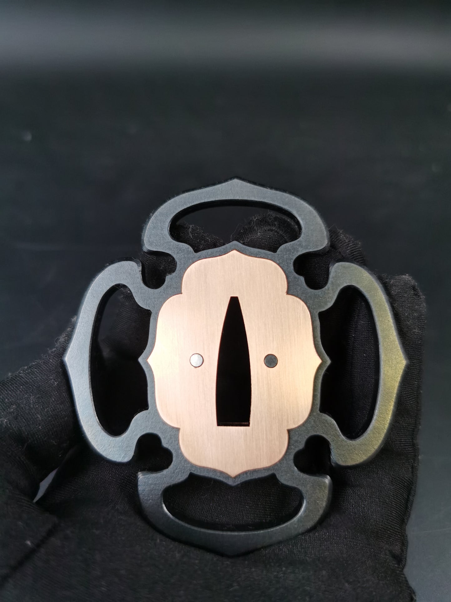 Japanese Aoi-gata Sukashi Tsuba for Tachi and Hand-Tachi, X020