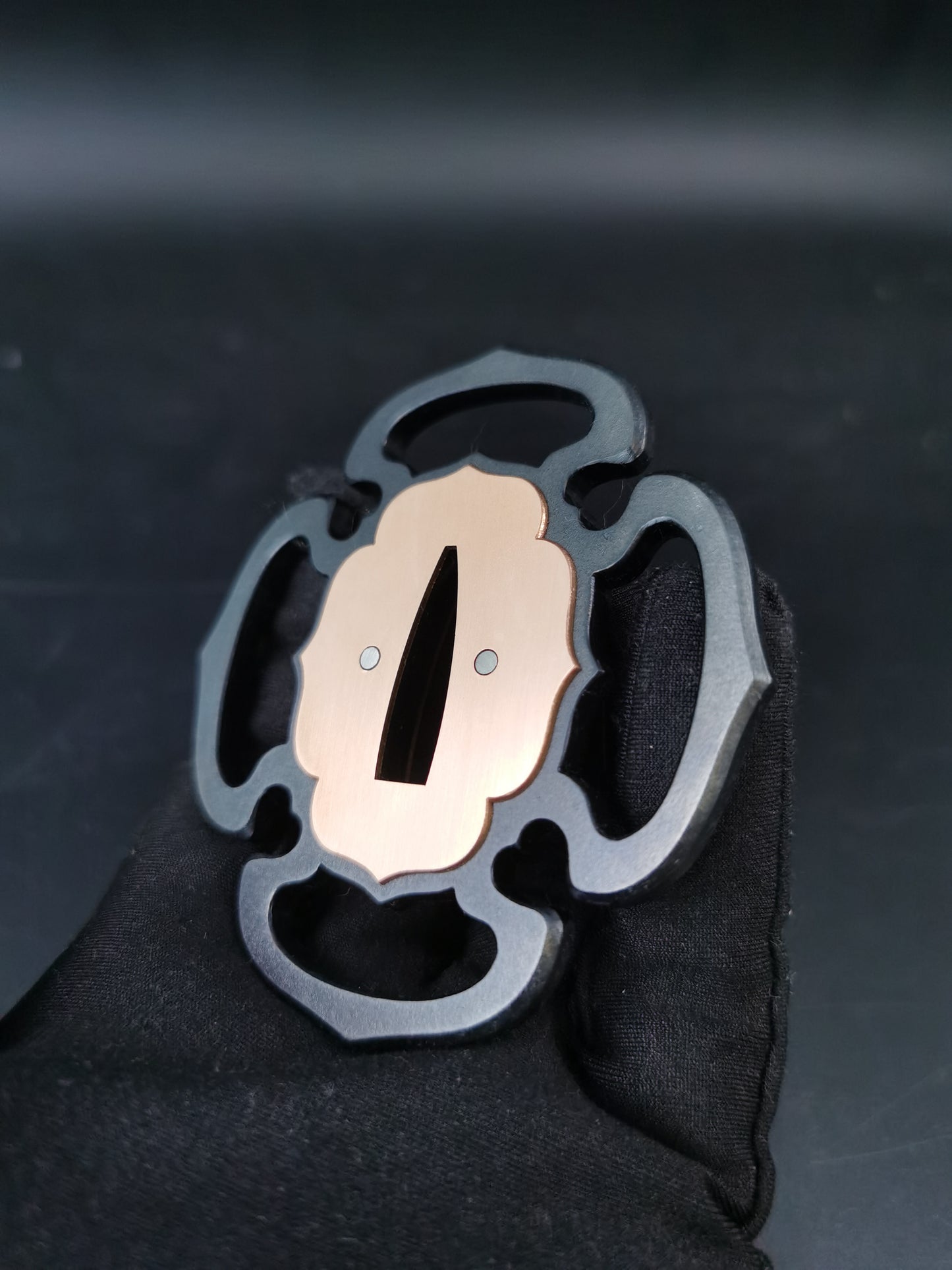 Japanese Aoi-gata Sukashi Tsuba for Tachi and Hand-Tachi, X020