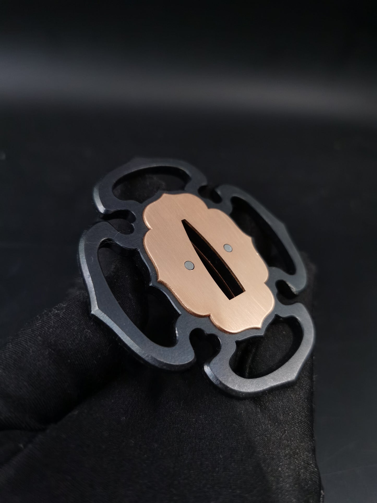 Japanese Aoi-gata Sukashi Tsuba for Tachi and Hand-Tachi, X020