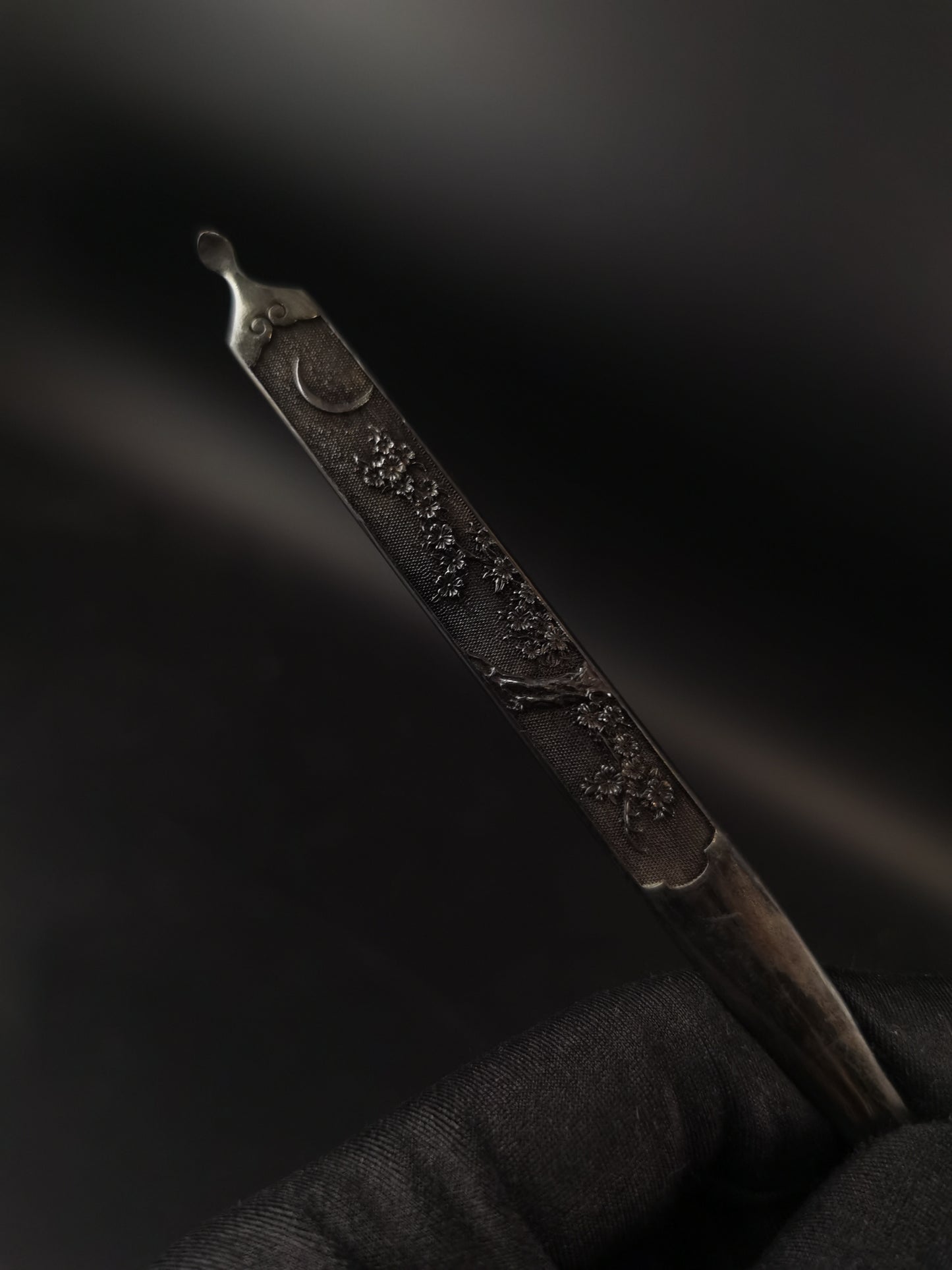 Japanese Type Mon and Cherry Blossoms Kogai for Wakzaishi and Tanto, Y160