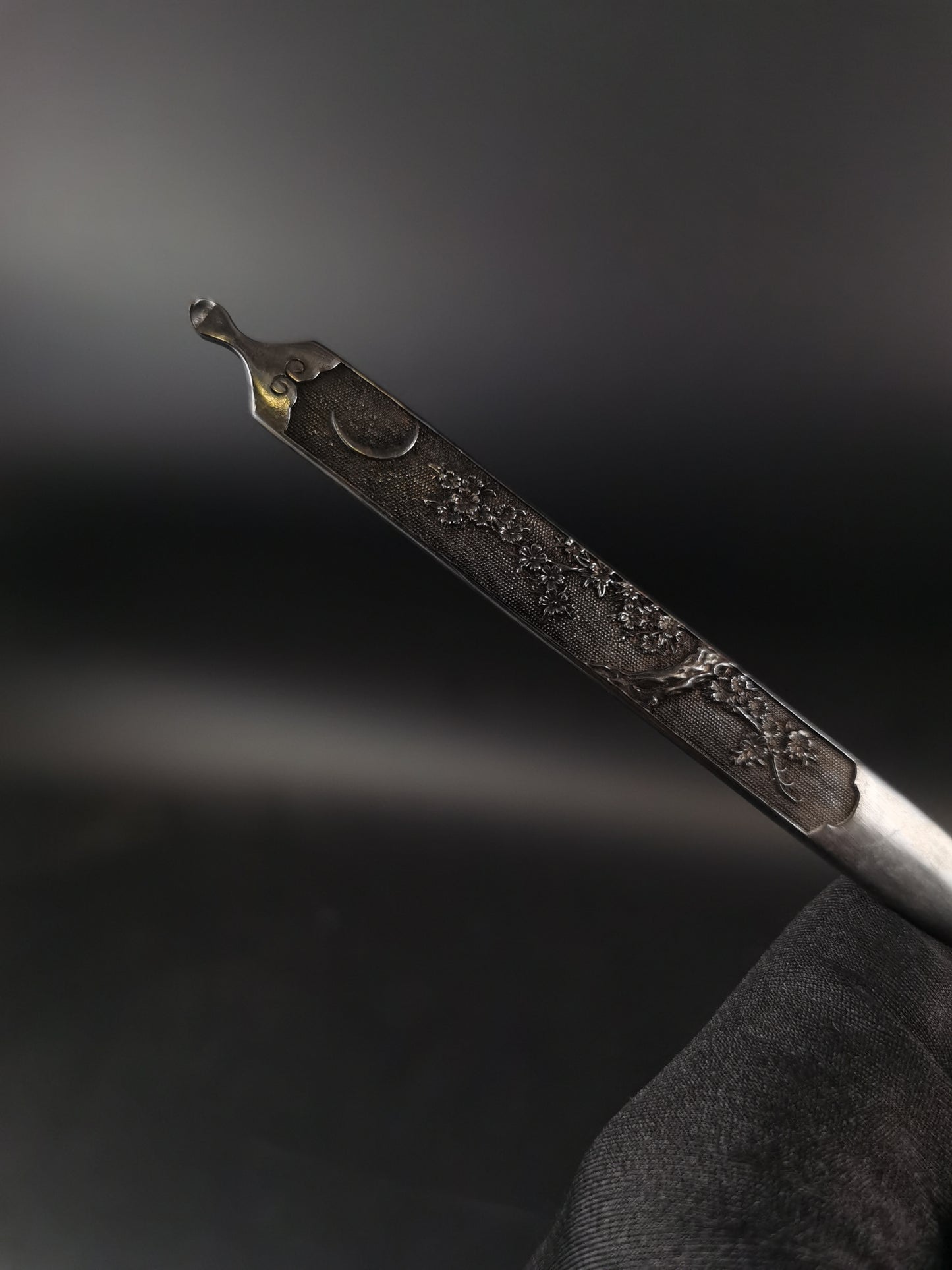 Japanese Type Mon and Cherry Blossoms Kogai for Wakzaishi and Tanto, Y160