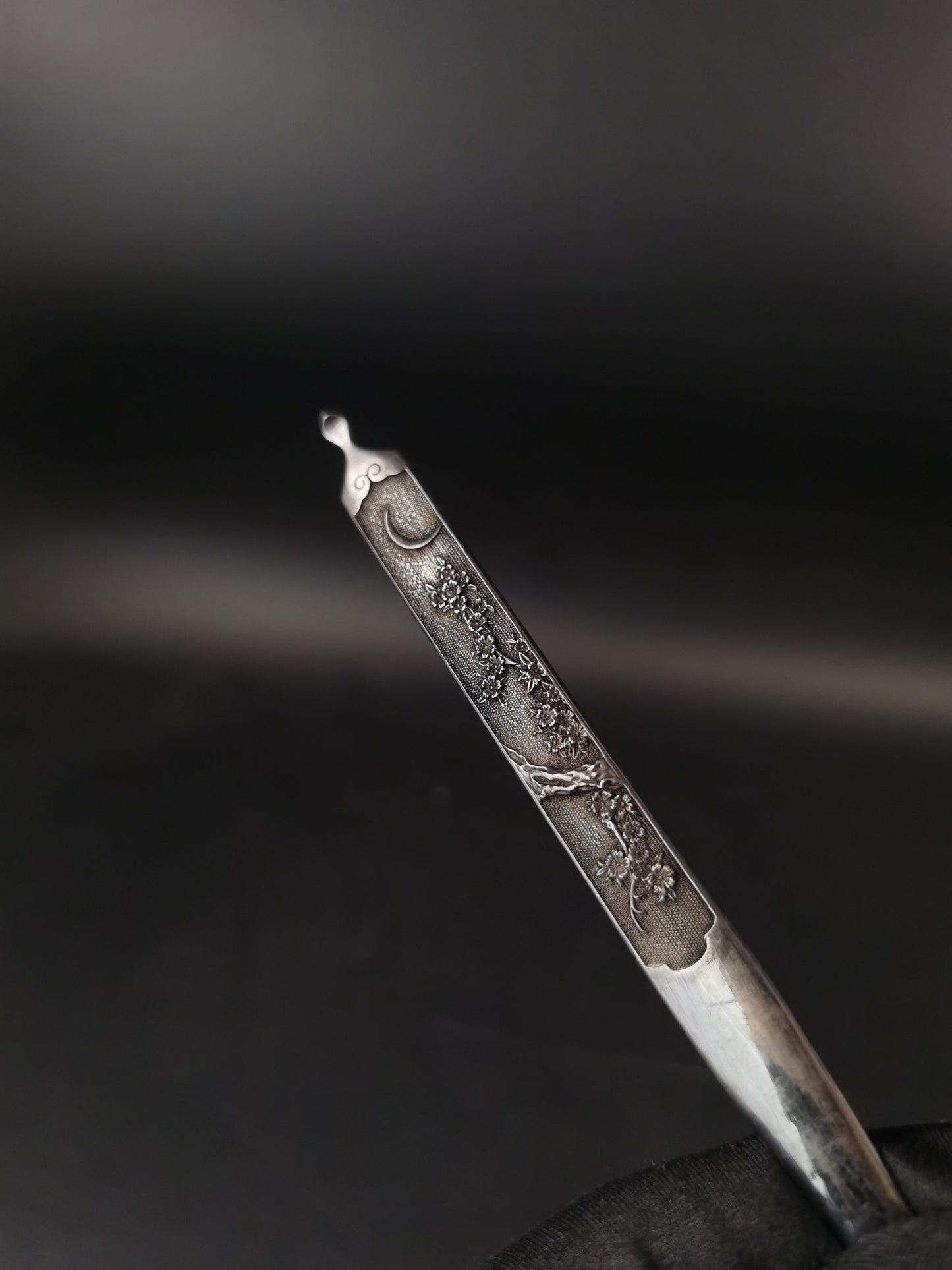 Japanese Type Mon and Cherry Blossoms Kogai for Wakzaishi and Tanto, Y160