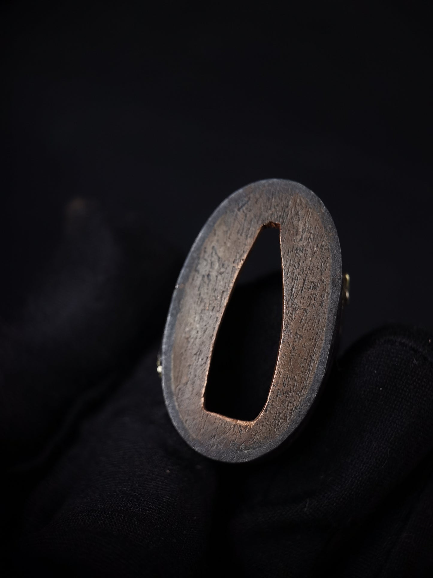 Japanese Fan and Morning Glory Fuchi & Kashira for Katana Wakziashi Edo Period B137