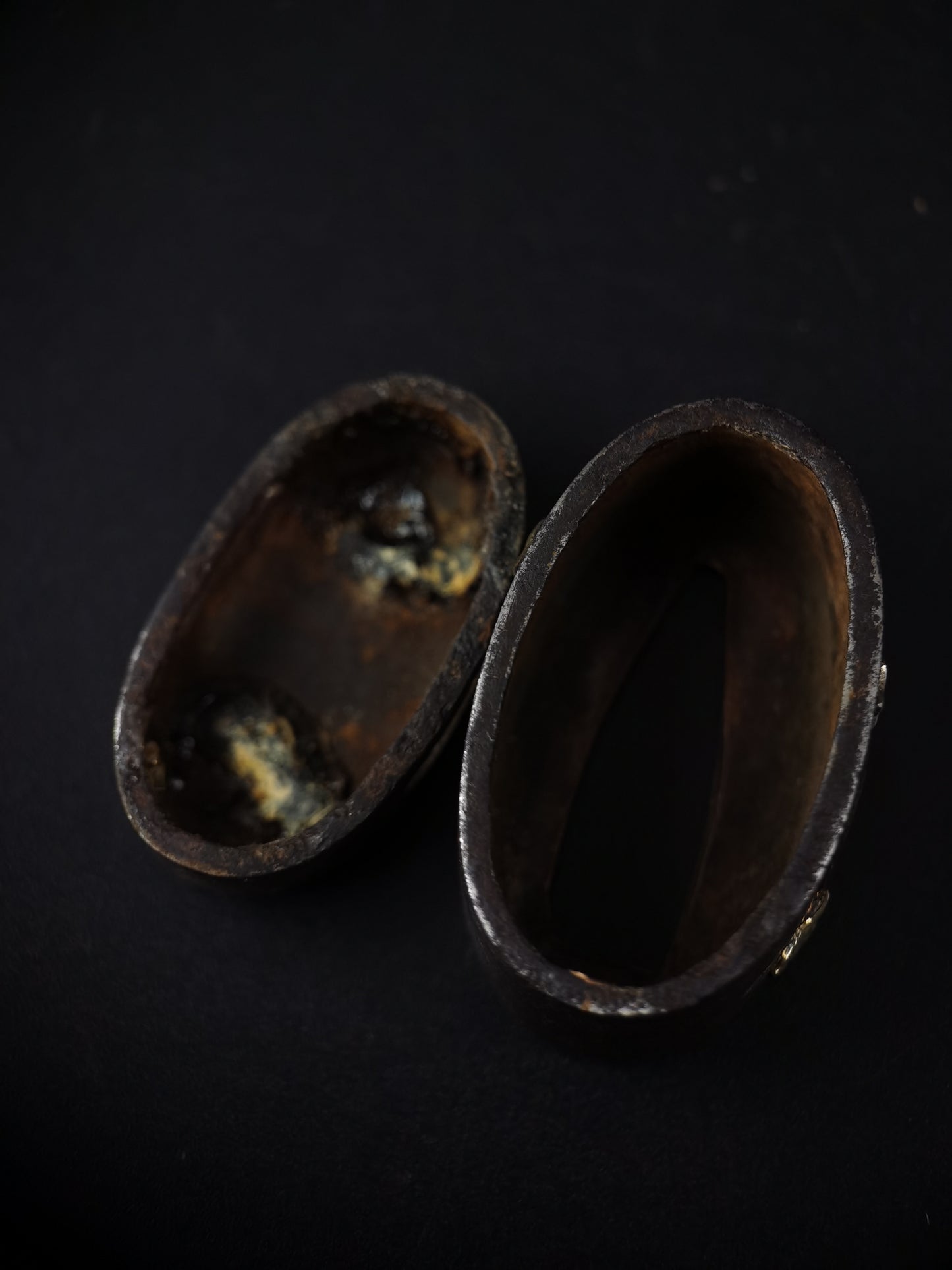 Japanese Fan and Morning Glory Fuchi & Kashira for Katana Wakziashi Edo Period B137