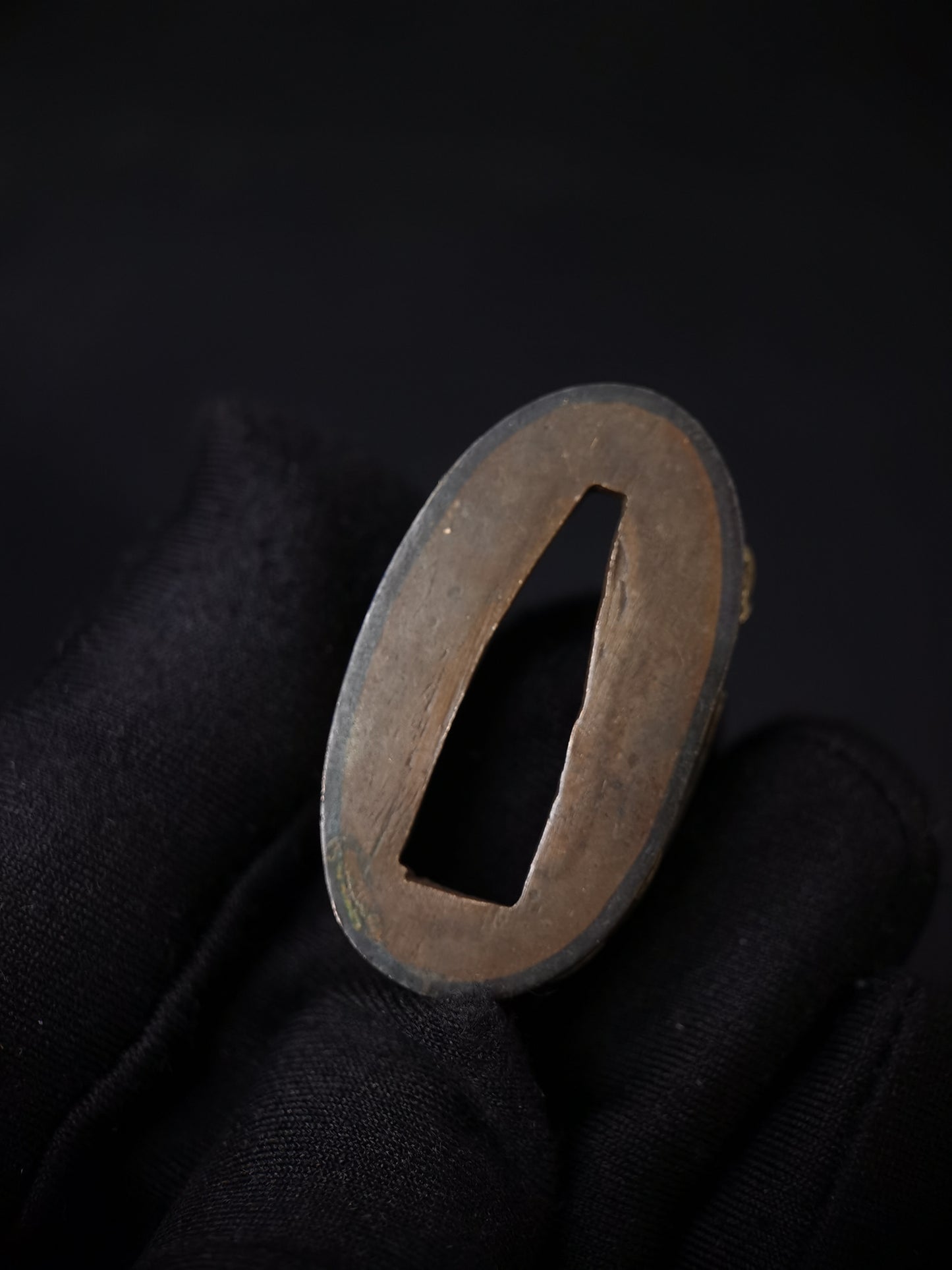 Japanese Bamboo Grove Flying Birds Fuchi & Kashira for Katana Meiji Period B139