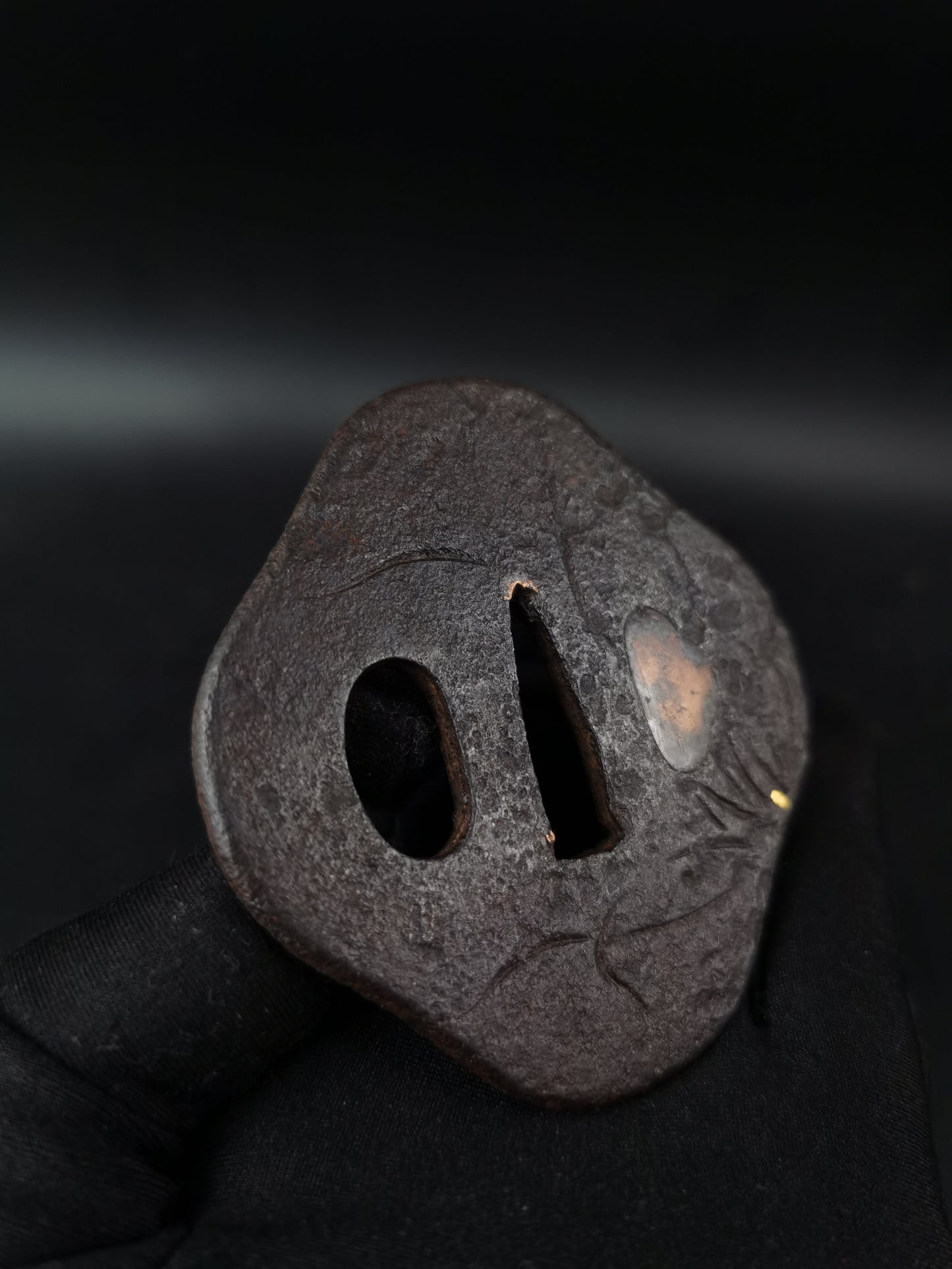 Japanese Two iron Tsuba for Wakziashi Special Offer Edo Period Antique A273