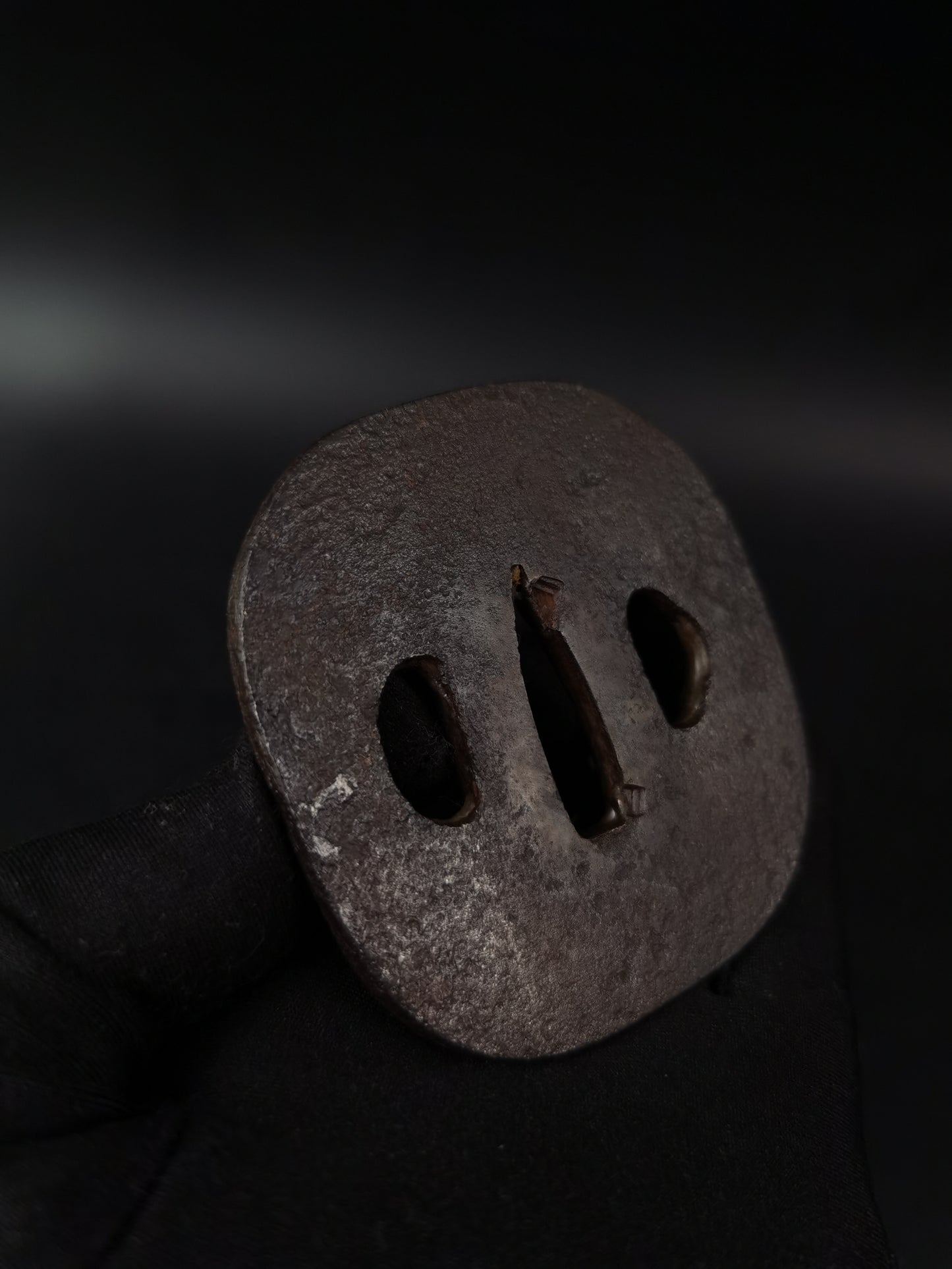 Japanese Two iron Tsuba for Wakziashi Special Offer Edo Period Antique A273