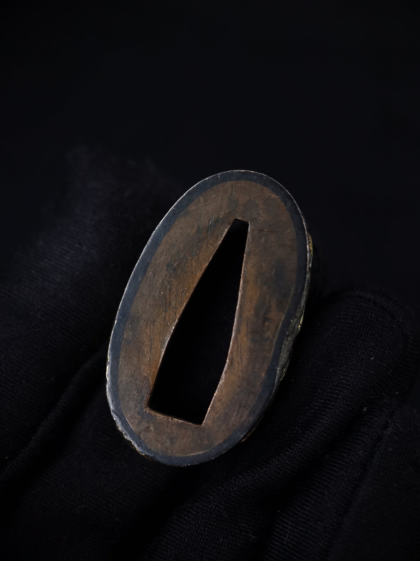 Japanese Wave and turtle Fuchi & Kashira for Katana Edo Period Antique B160