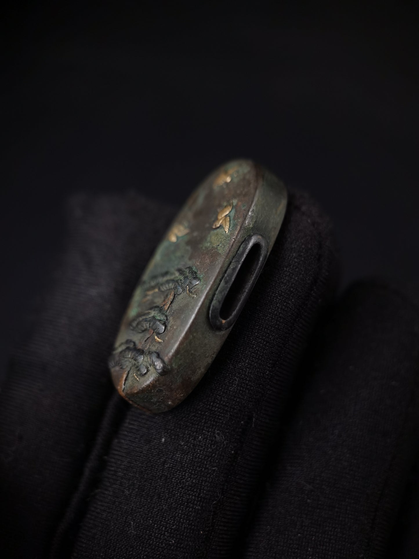 Japanese Pine tree sail and flying birds Fuchi & Kashira for Wakziashi B161