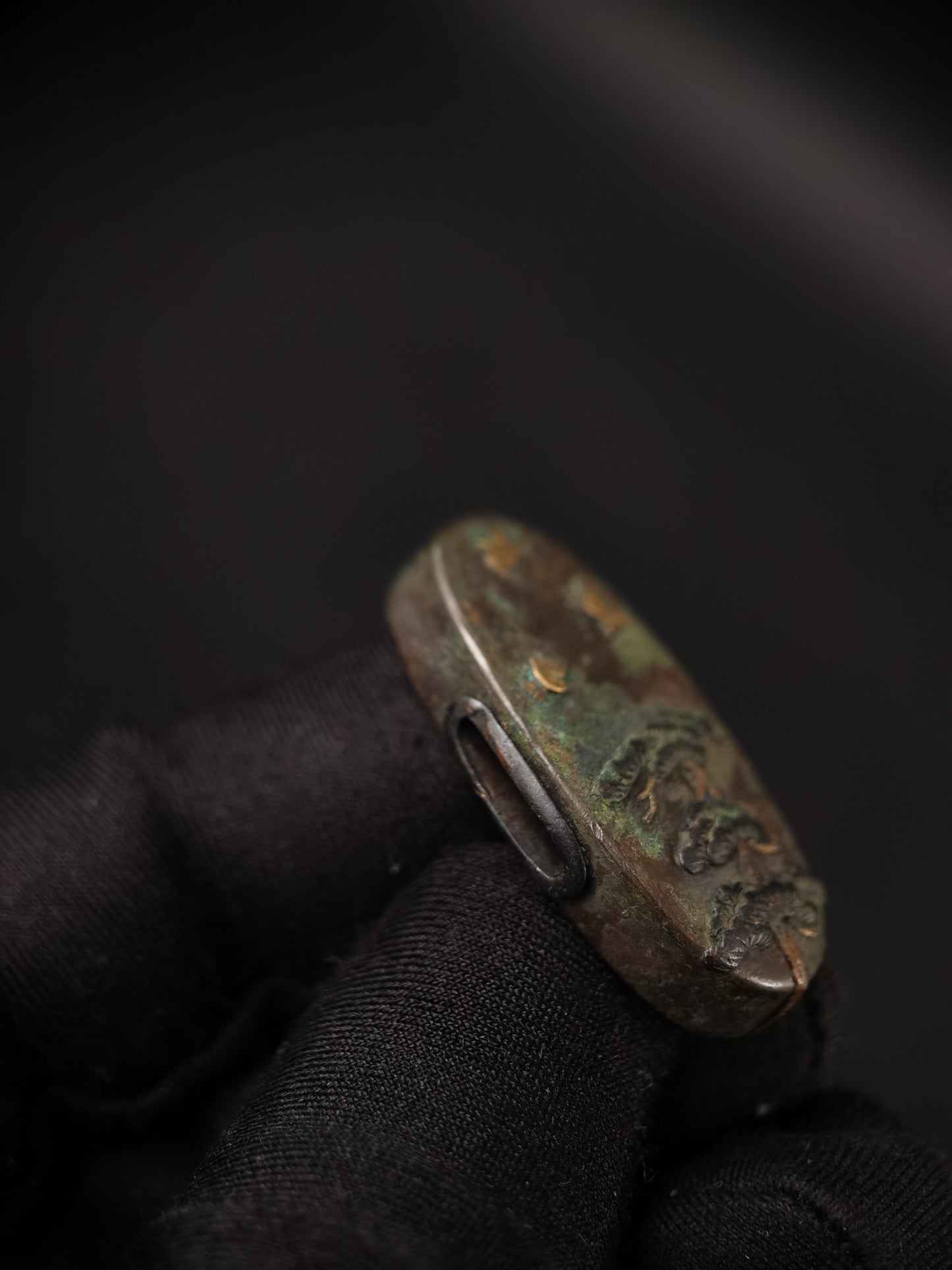 Japanese Pine tree sail and flying birds Fuchi & Kashira for Wakziashi B161