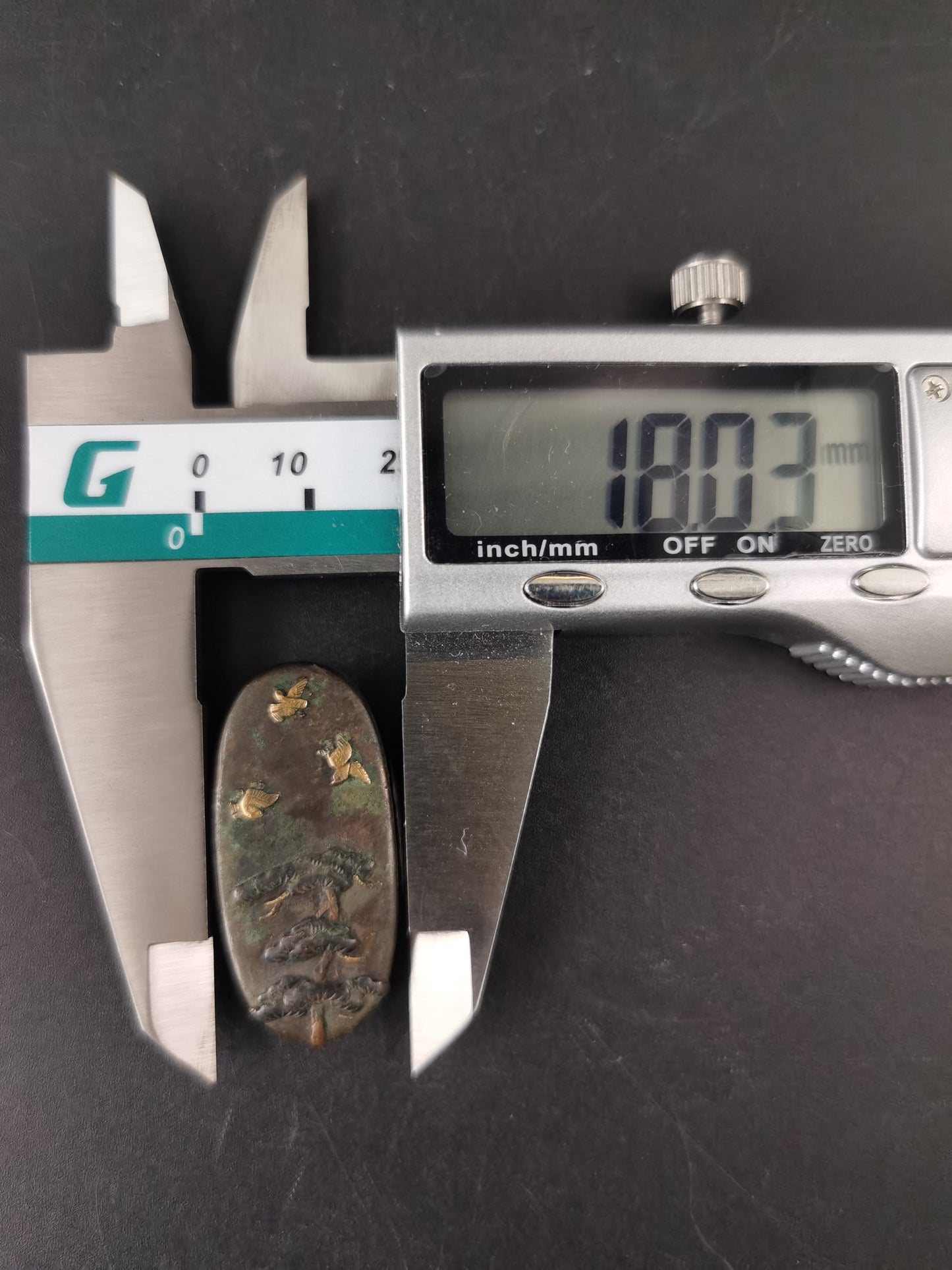 Japanese Pine tree sail and flying birds Fuchi & Kashira for Wakziashi B161