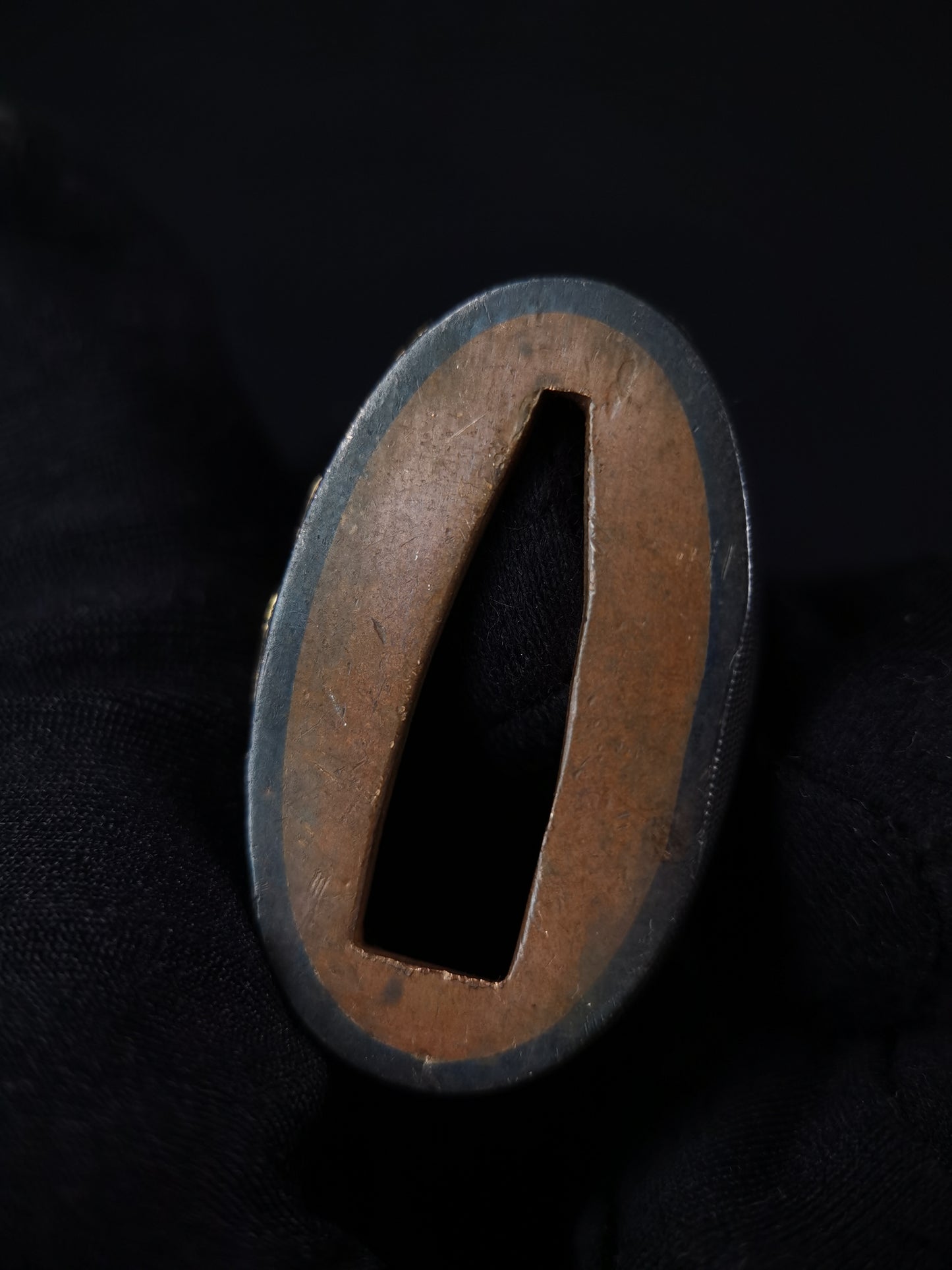 Japanese Morning glory Fuchi & Kashira for Katana and Wakziashi Edo Period Antiqeu B166