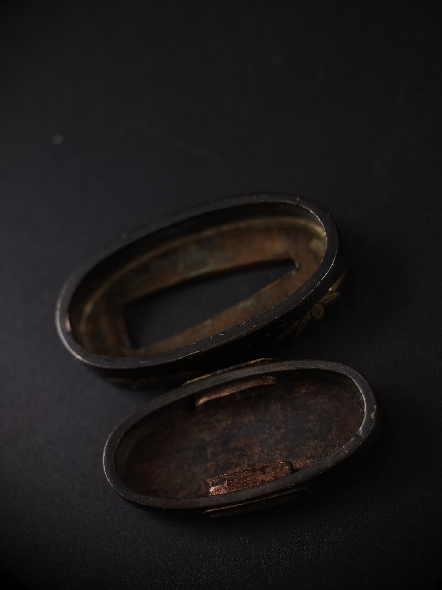 Japanese Bamboo leaves and vines Fuchi & Kashira for Katana and Wakziashi B167