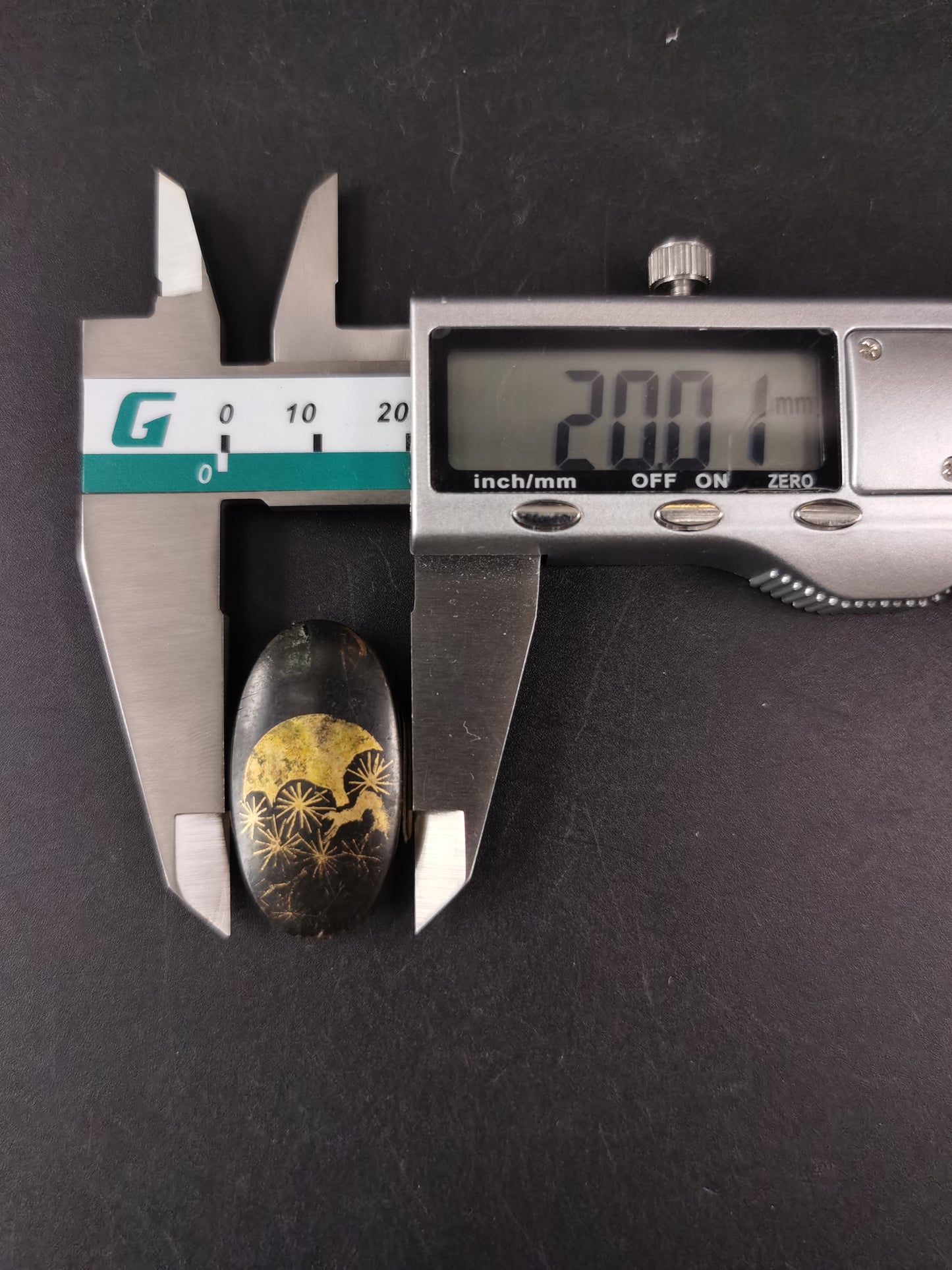 Japanese Pine and Moon Fuchi & Kashira for Katana Edo Period Antique B168