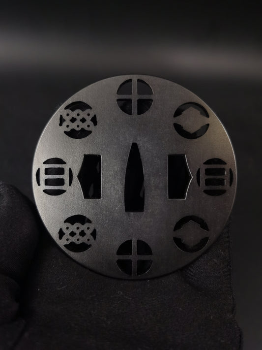 Japanese Eight Family Crests Sukashi Tsuba for Katana Wakziashi, X025