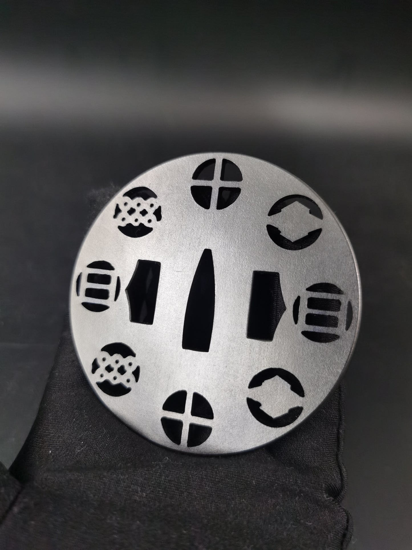 Japanese Eight Family Crests Sukashi Tsuba for Katana Wakziashi, X025