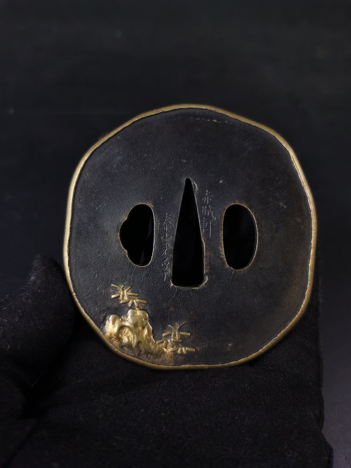 Japanese Near Morden Three Tsuba Special Offer for Katana,Tiger and Wave, A282