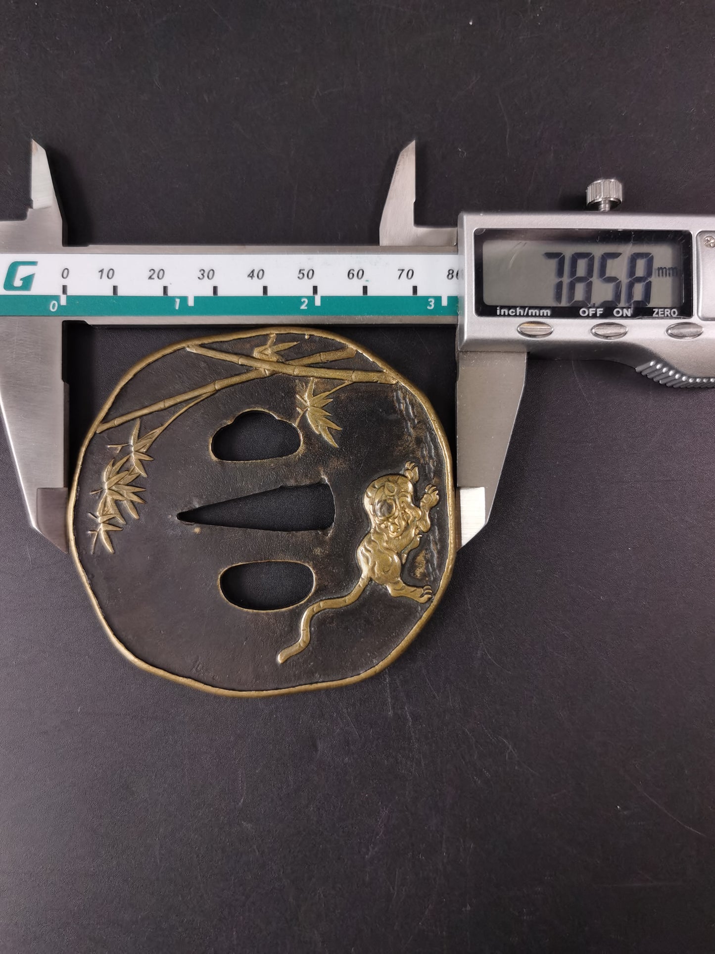 Japanese Near Morden Three Tsuba Special Offer for Katana,Tiger and Wave, A282