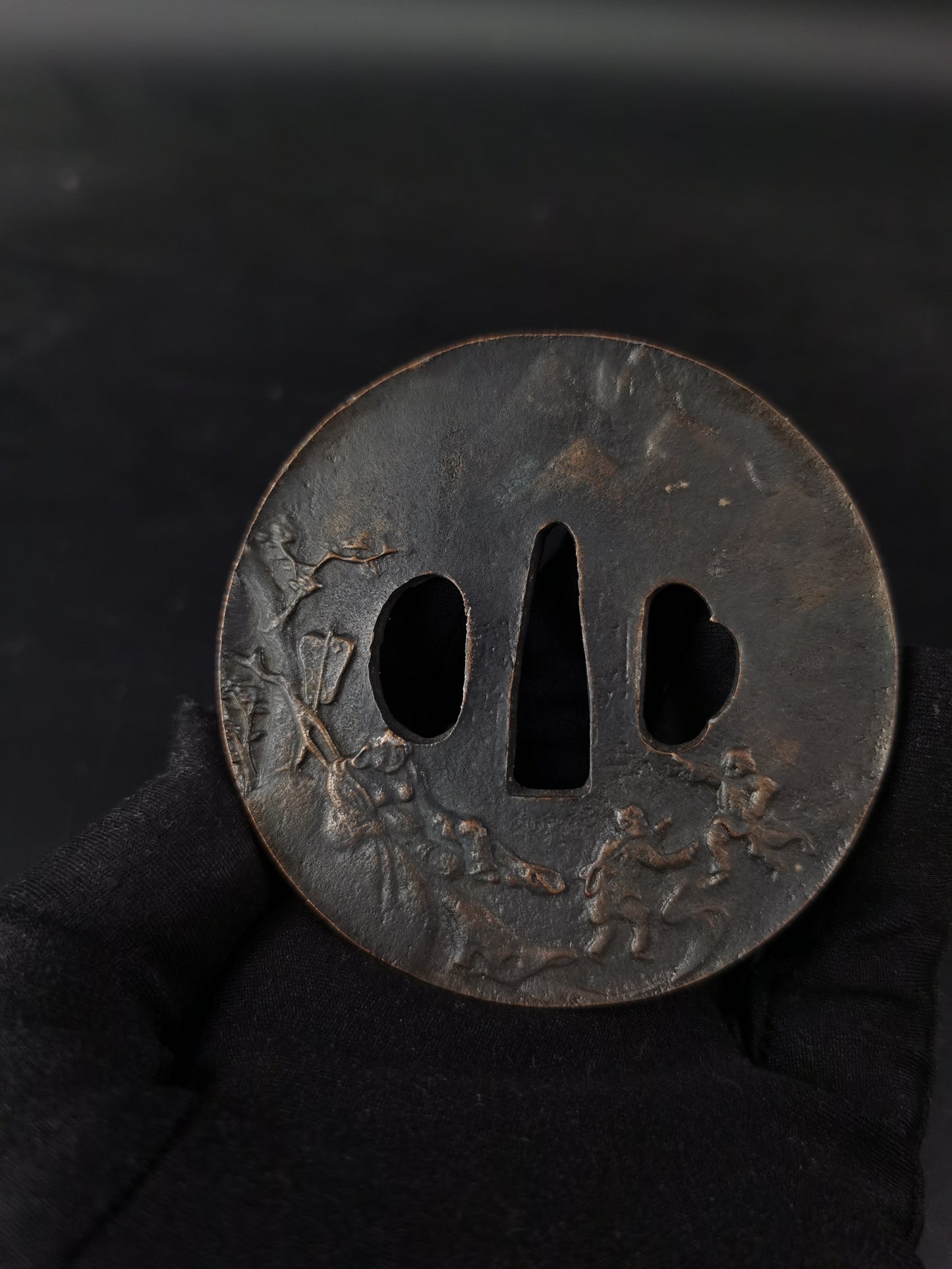 Japanese Near Morden Four Tsuba Special Offer,Treasure Boat and Landscape, A284