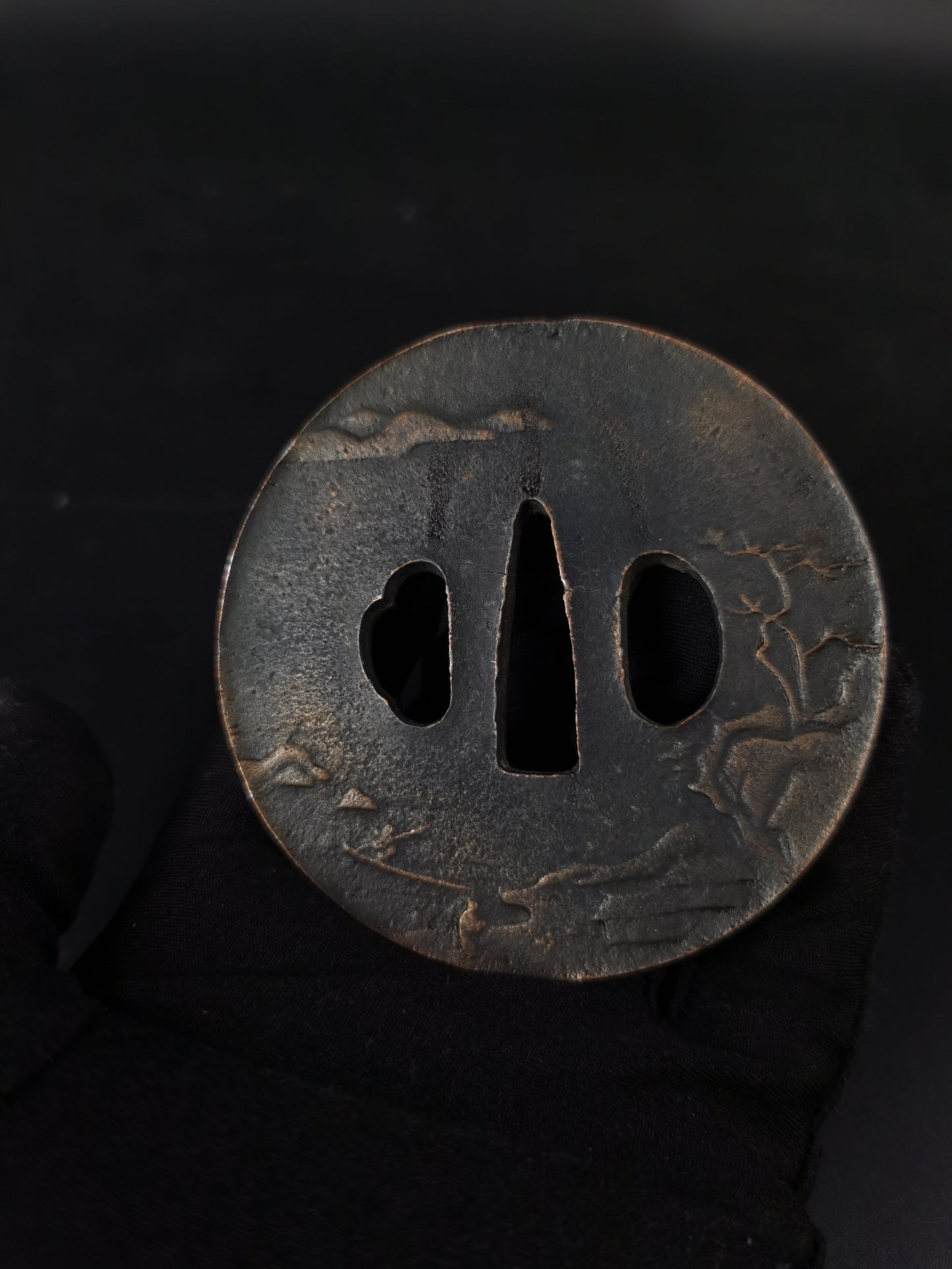 Japanese Near Morden Four Tsuba Special Offer,Treasure Boat and Landscape, A284