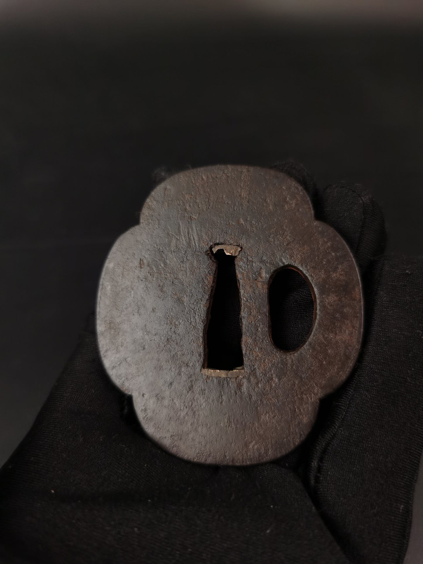 Japanese Two iron Tsuba Special offer for Wakziashi Edo Period Antique A295