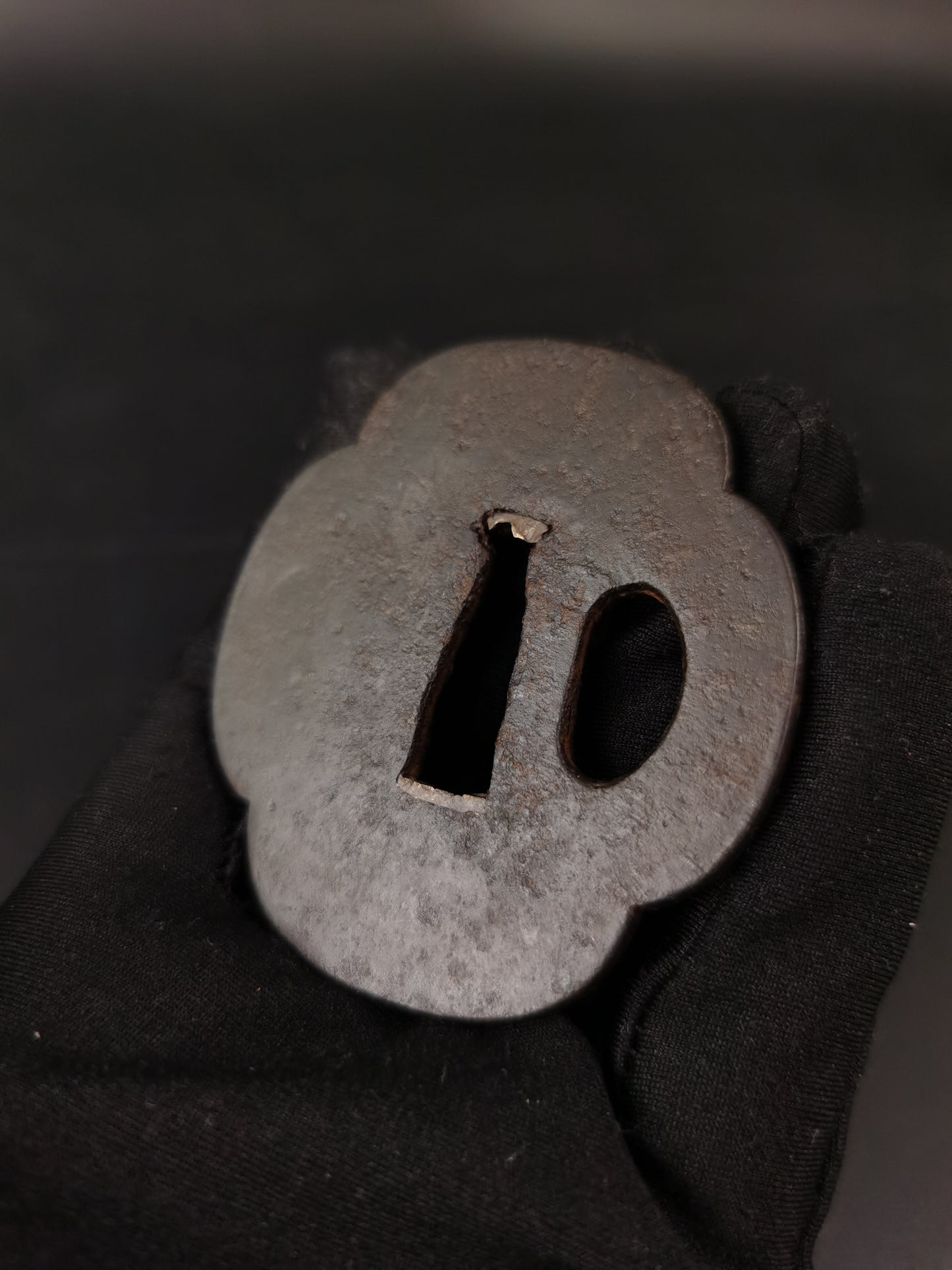 Japanese Two iron Tsuba Special offer for Wakziashi Edo Period Antique A295