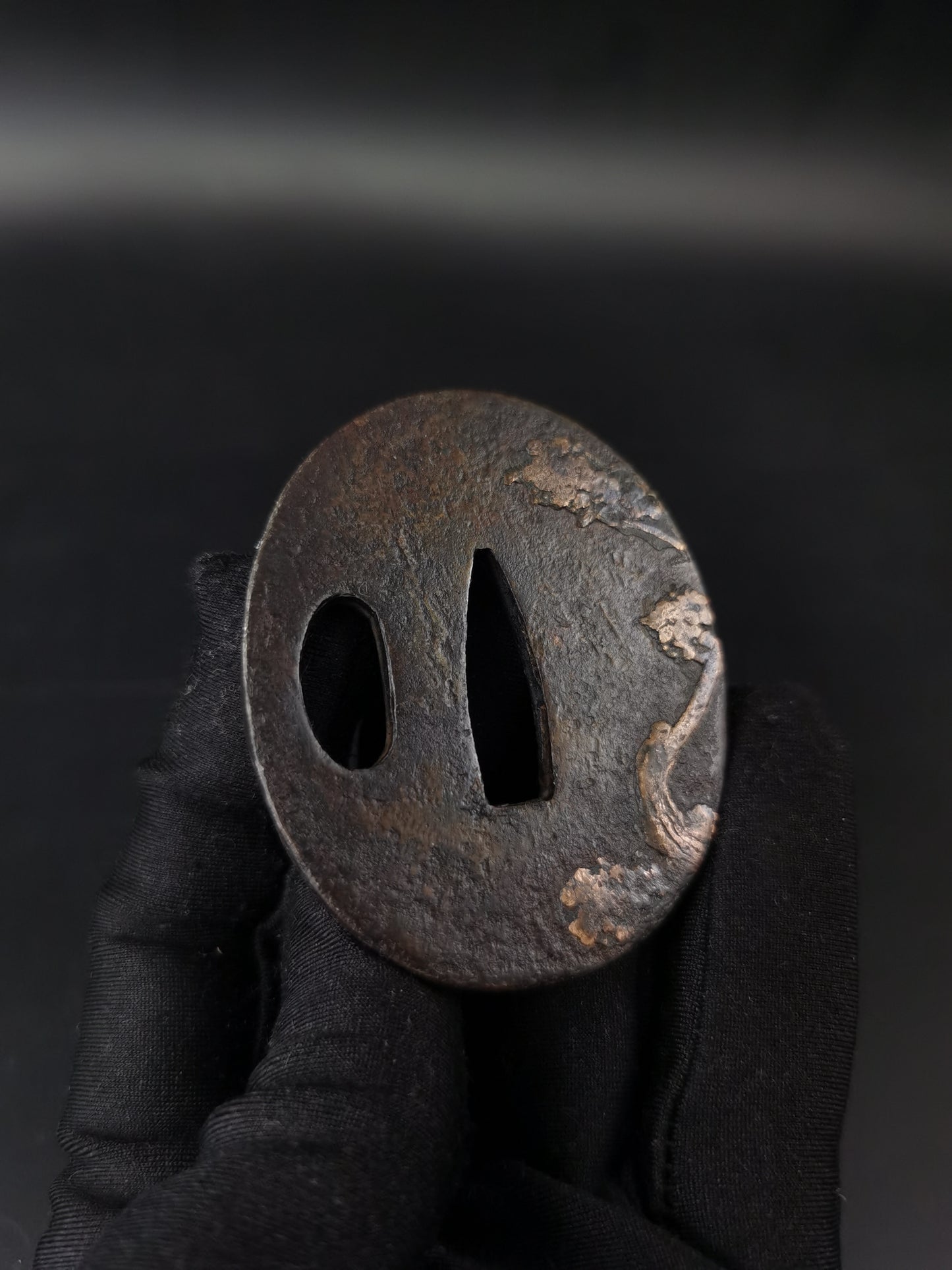 Japanese Two iron Tsuba Special offer for Wakziashi Edo Period Antique A295