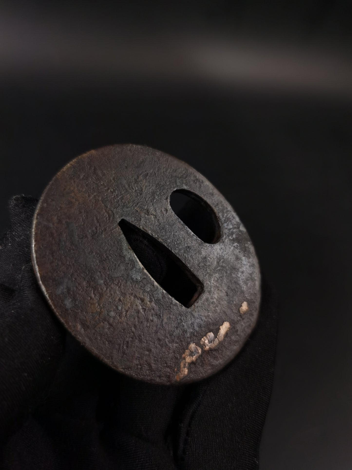Japanese Two iron Tsuba Special offer for Wakziashi Edo Period Antique A295