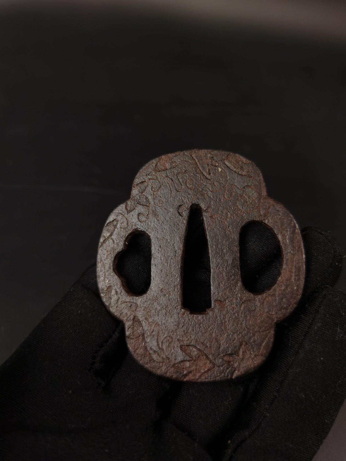 Japanese Three iron Special offer Tsuba for Wakziashi and Tanto Edo Period Antique A297