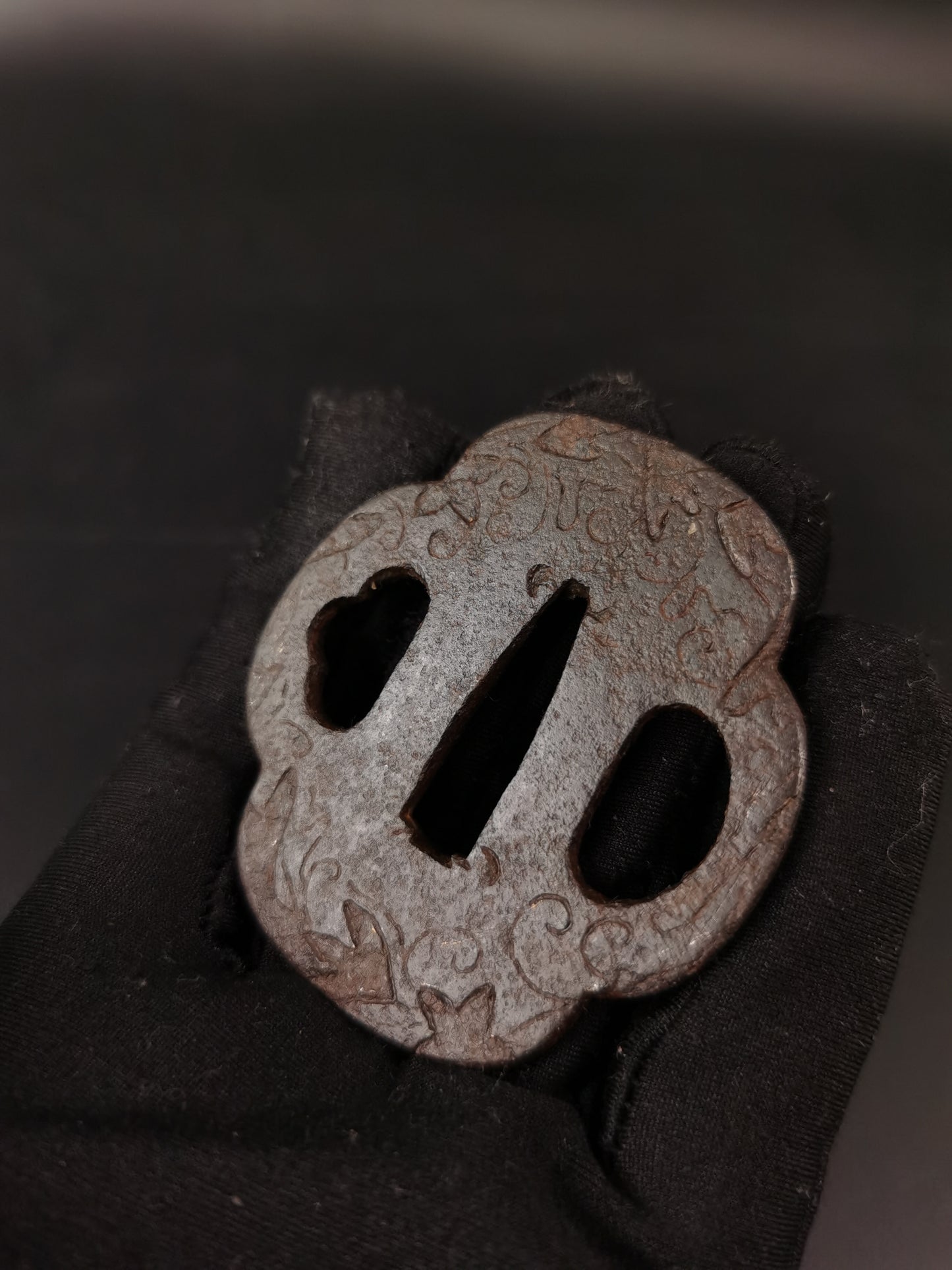 Japanese Three iron Special offer Tsuba for Wakziashi and Tanto Edo Period Antique A297