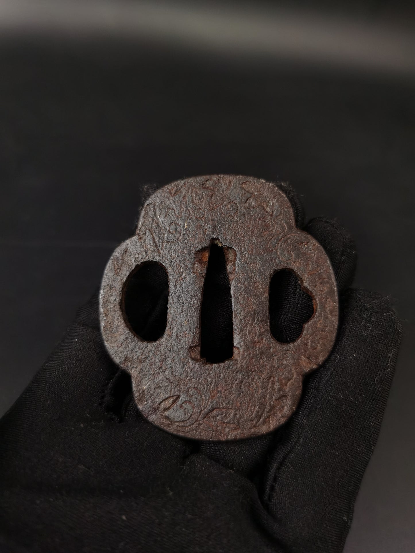 Japanese Three iron Special offer Tsuba for Wakziashi and Tanto Edo Period Antique A297