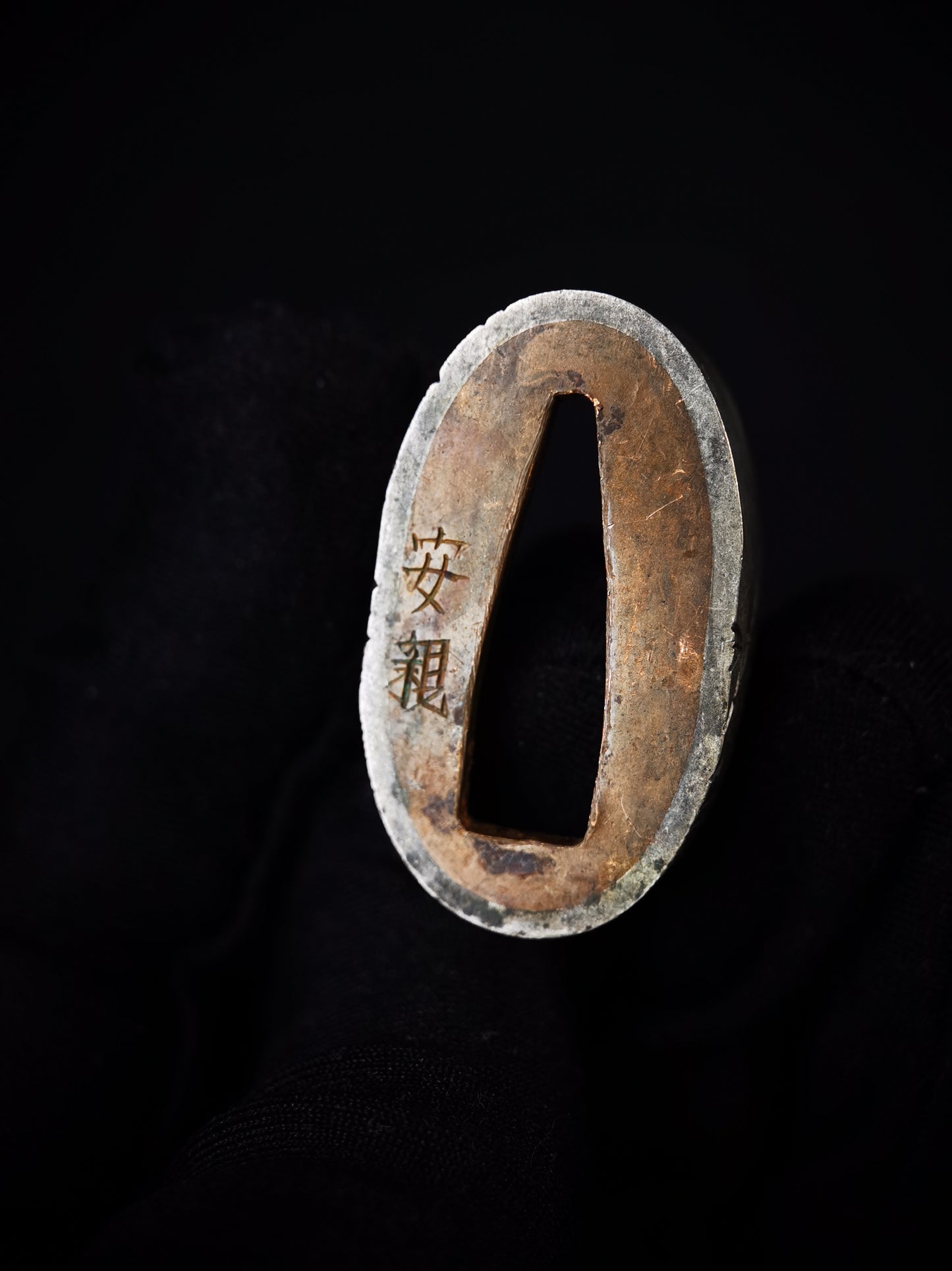 Japanese Seven Sages of the Bamboo Grove Fuchi & Kashira for Katana and Wakziashi Edo Period Antique B170