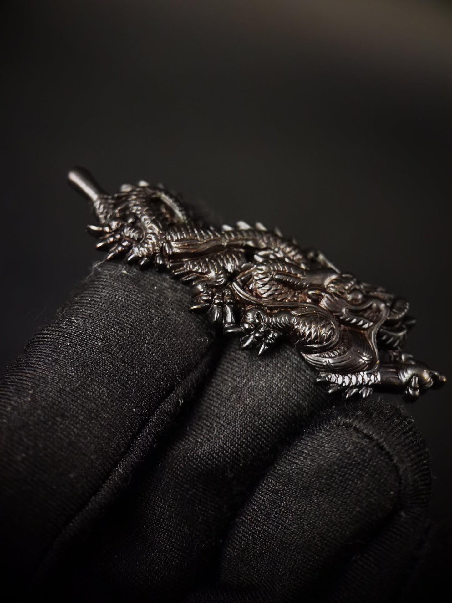 Japanese Type Big black Dragon Menuki for Katana and wakziashi Y011