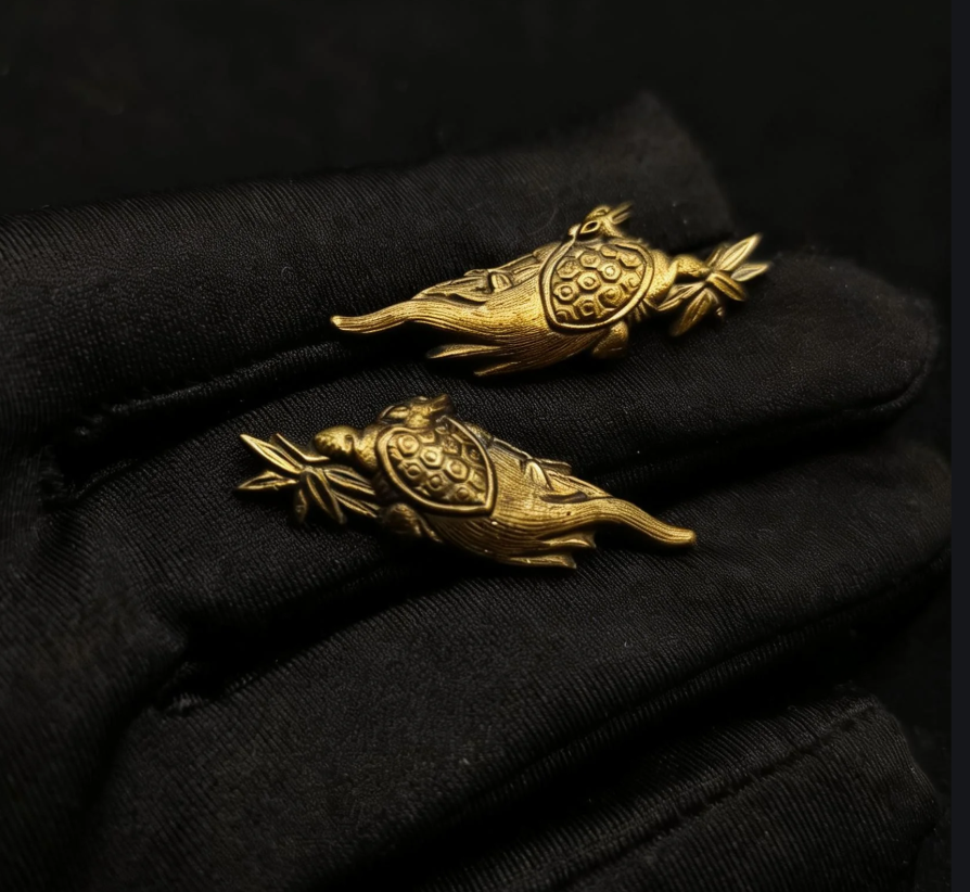 Japanese Type Dragon Turtle Menuki for Katana and Wakziashi Y062