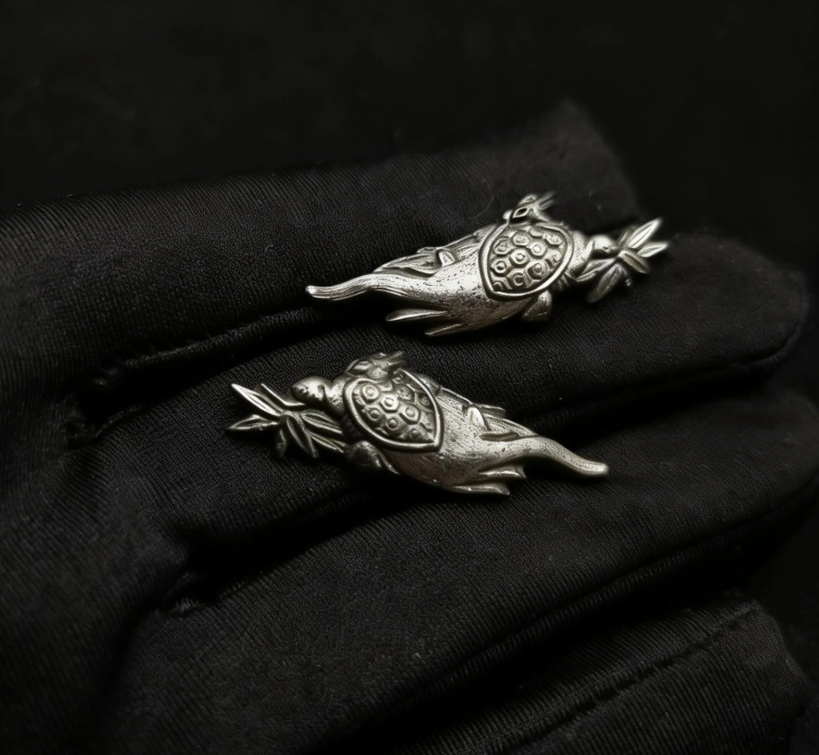 Japanese Type Dragon Turtle Menuki for Katana and Wakziashi Y062