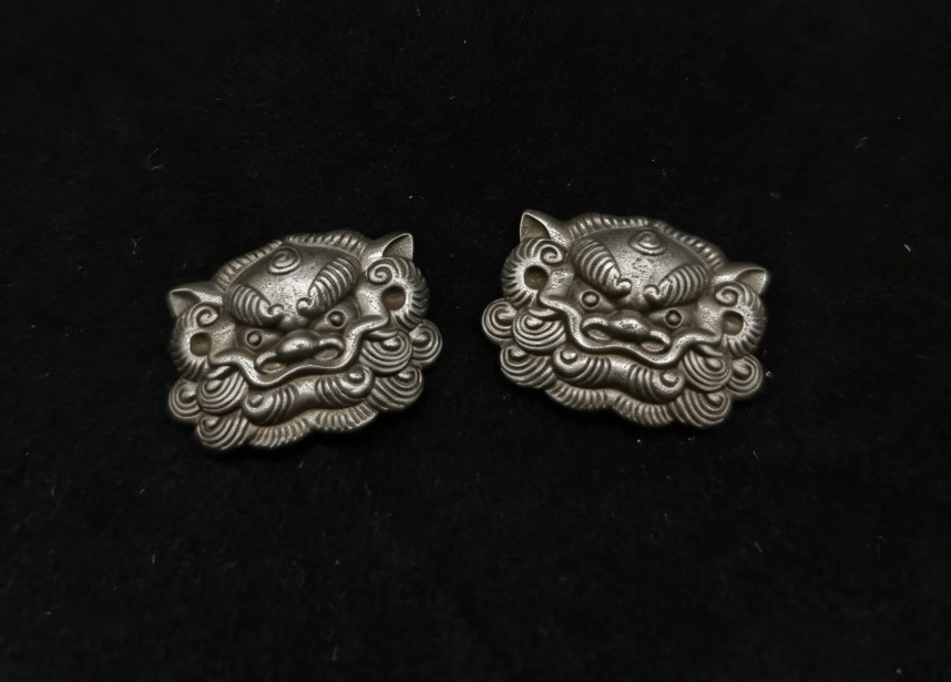 Japanese Type Lion Dog face Pattern Menuki for wakziashi and Tanto Y116