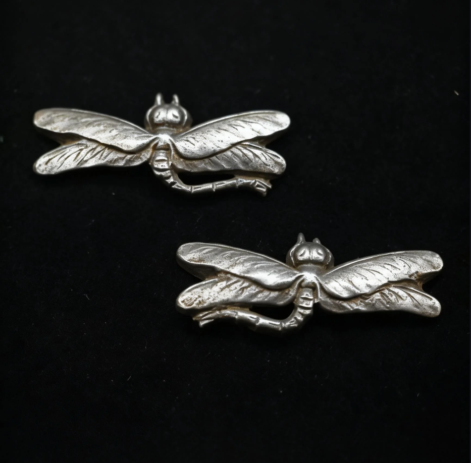Japanese Type Dragonfly Menuki for Wakziashi and Tanto, Dragonfly Pattern Y121