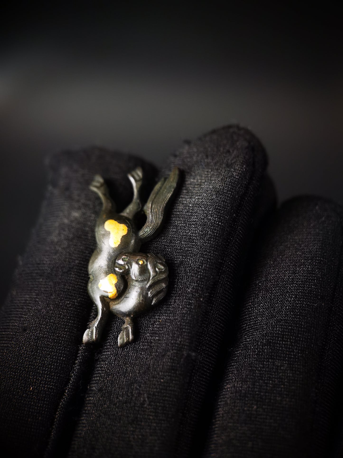 Japanese galloping horse Menuki for Katana Wakziashi and Tanto Edo Period Antique C112