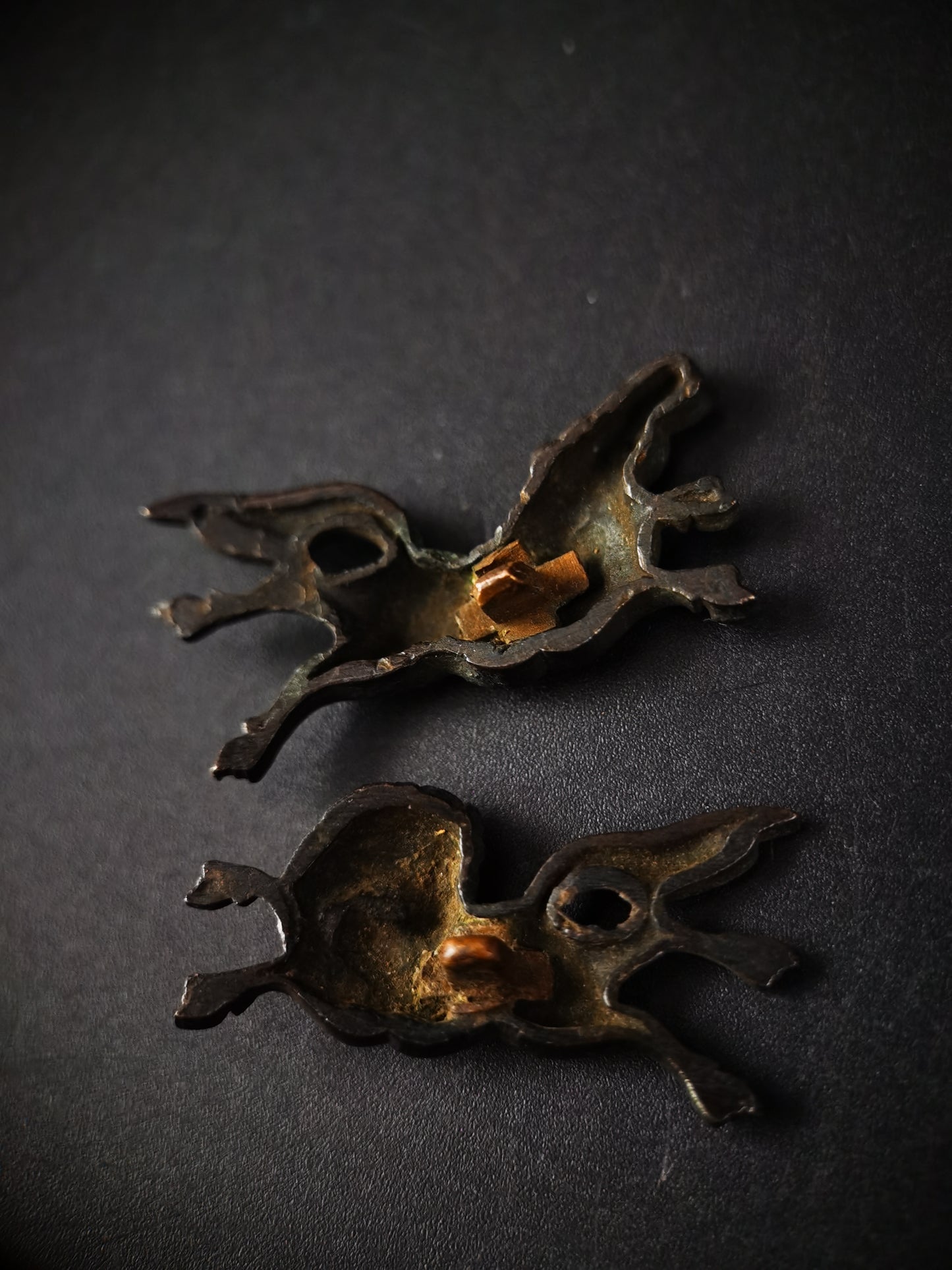 Japanese galloping horse Menuki for Katana Wakziashi and Tanto Edo Period Antique C112