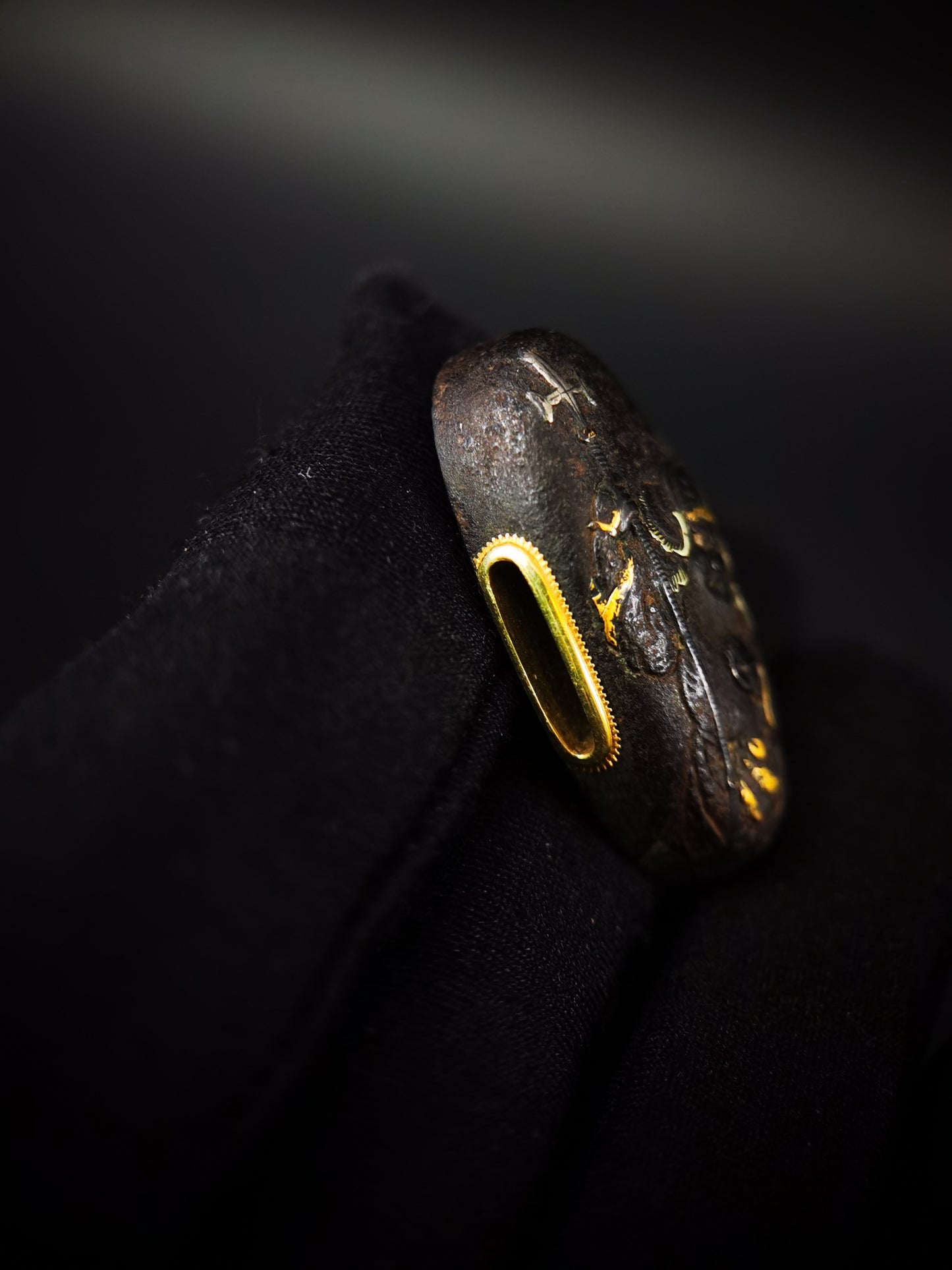 Japanese Guan Yu and Zhang Fei Fuchi & Kashira for Katana and Wakziashi Edo Period Antique B172