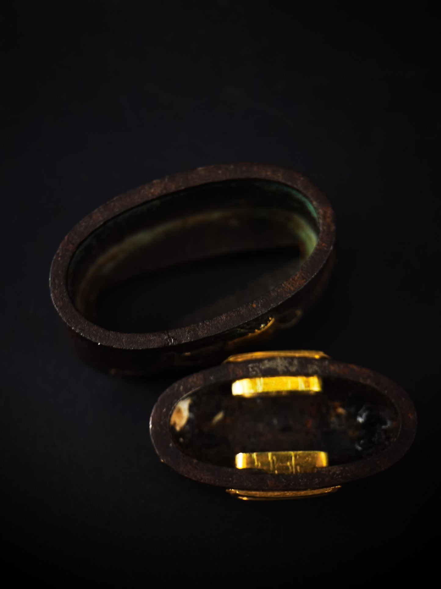 Japanese Guan Yu and Zhang Fei Fuchi & Kashira for Katana and Wakziashi Edo Period Antique B172