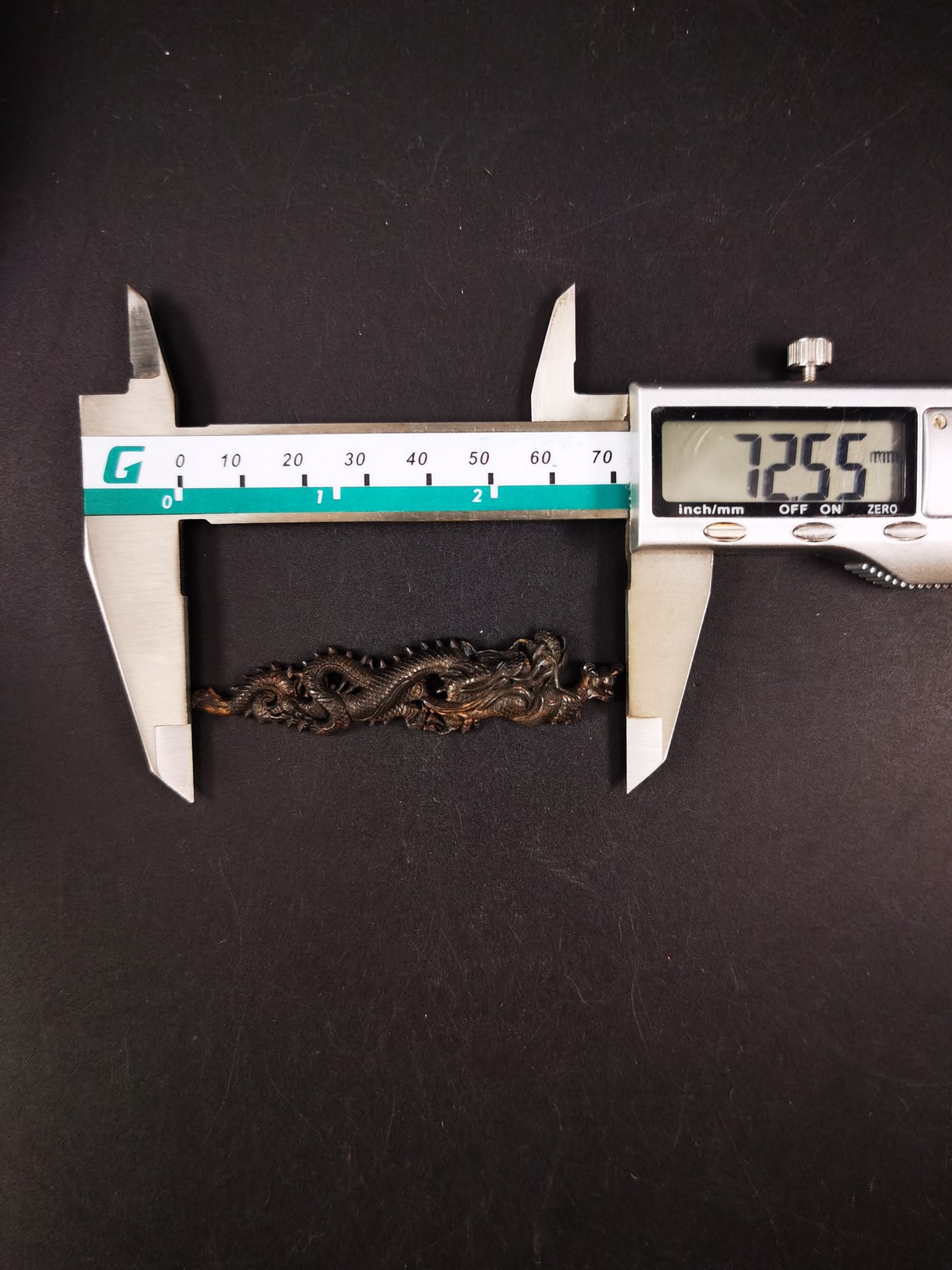Japanese Black Dragon Menuki for Katana Wakziashi and Tanto Edo Period Antique C113