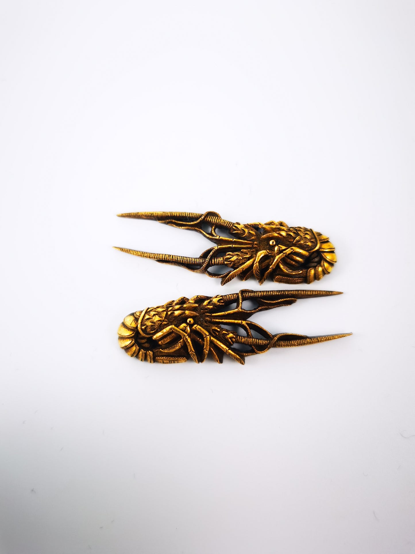 Japanese Lobster Pattern Mtching Set for Katana and Wakziashi Edo Period Antique E012