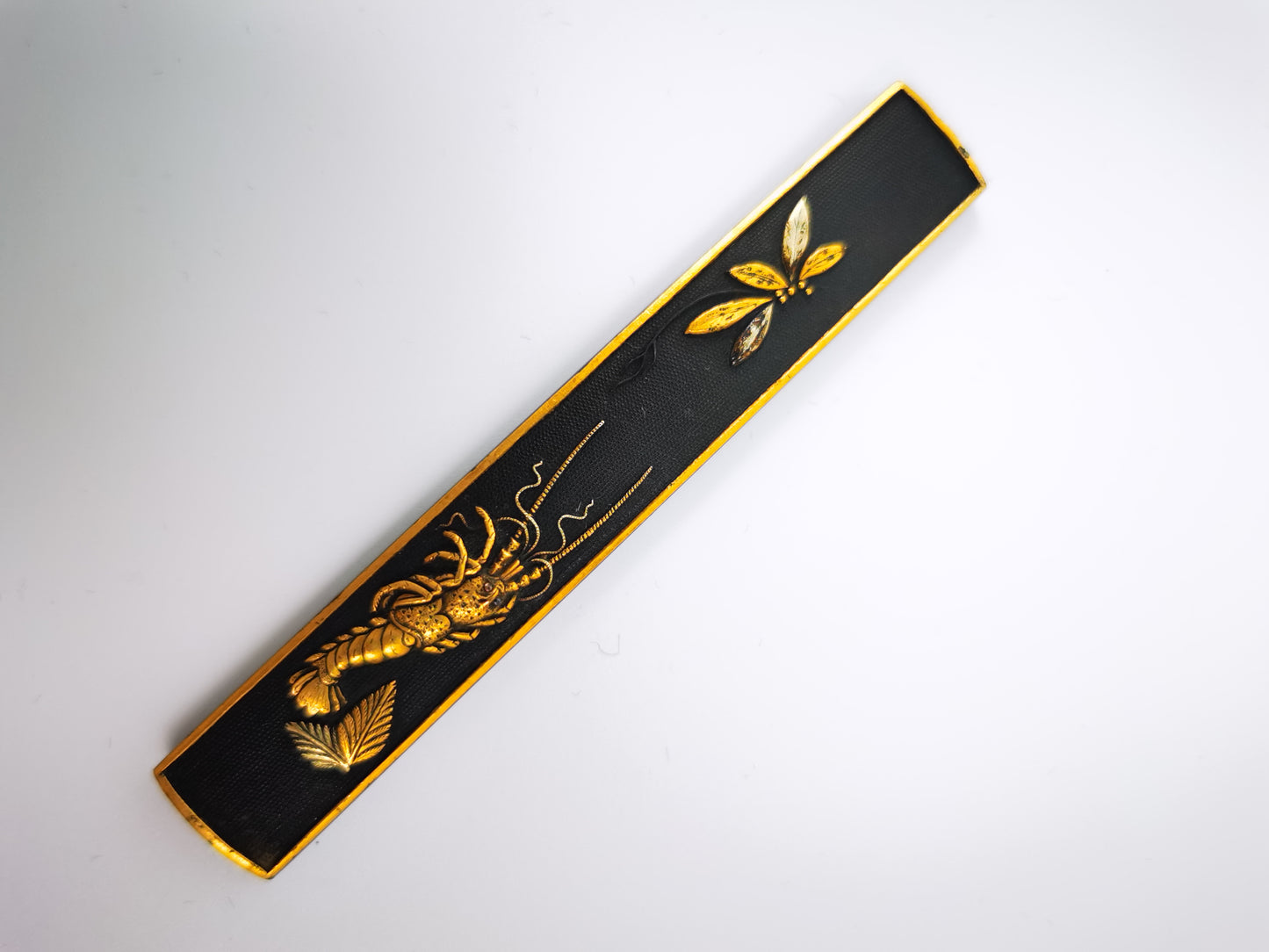 Japanese Lobster Pattern Mtching Set for Katana and Wakziashi Edo Period Antique E012