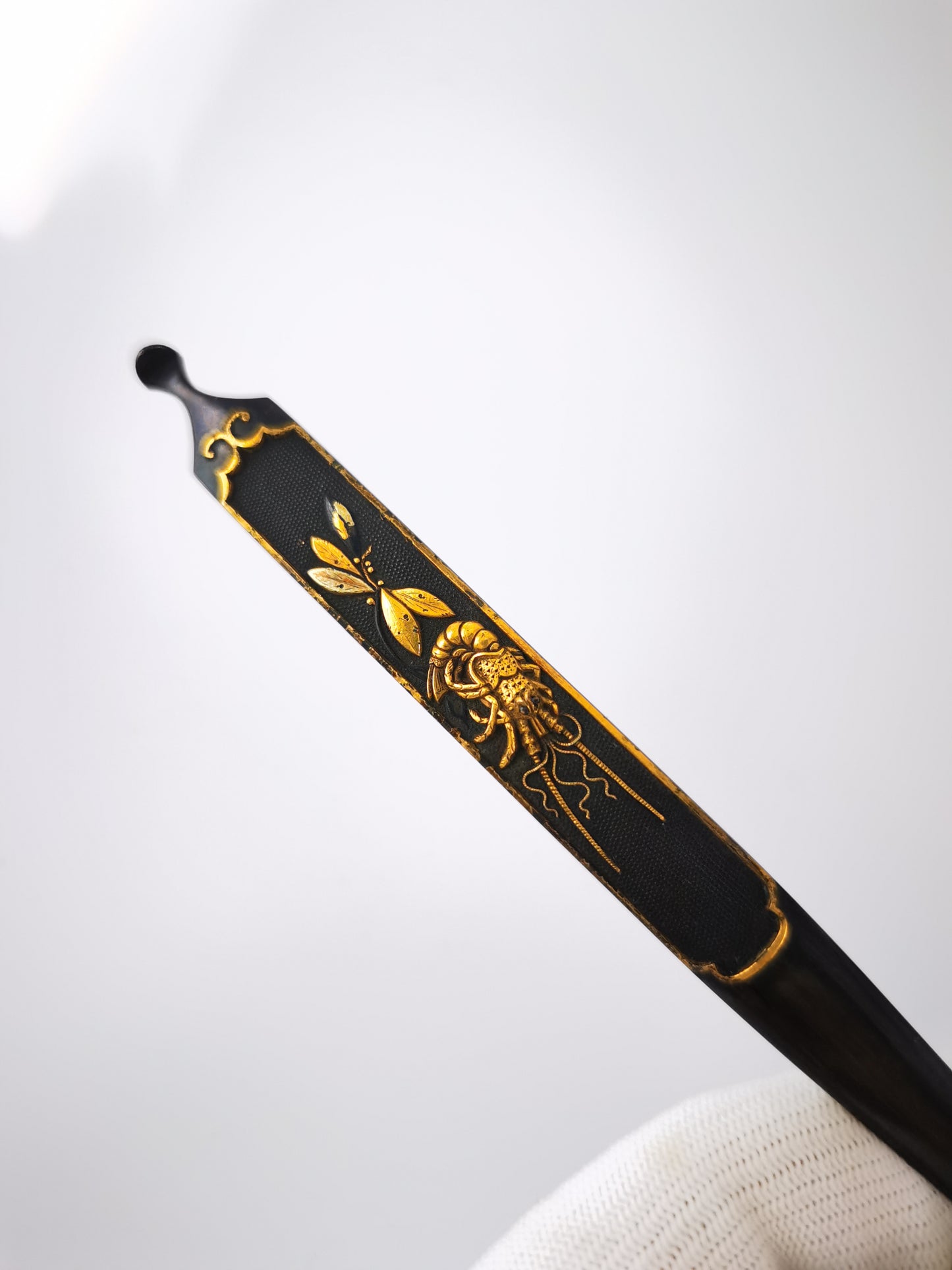 Japanese Lobster Pattern Mtching Set for Katana and Wakziashi Edo Period Antique E012