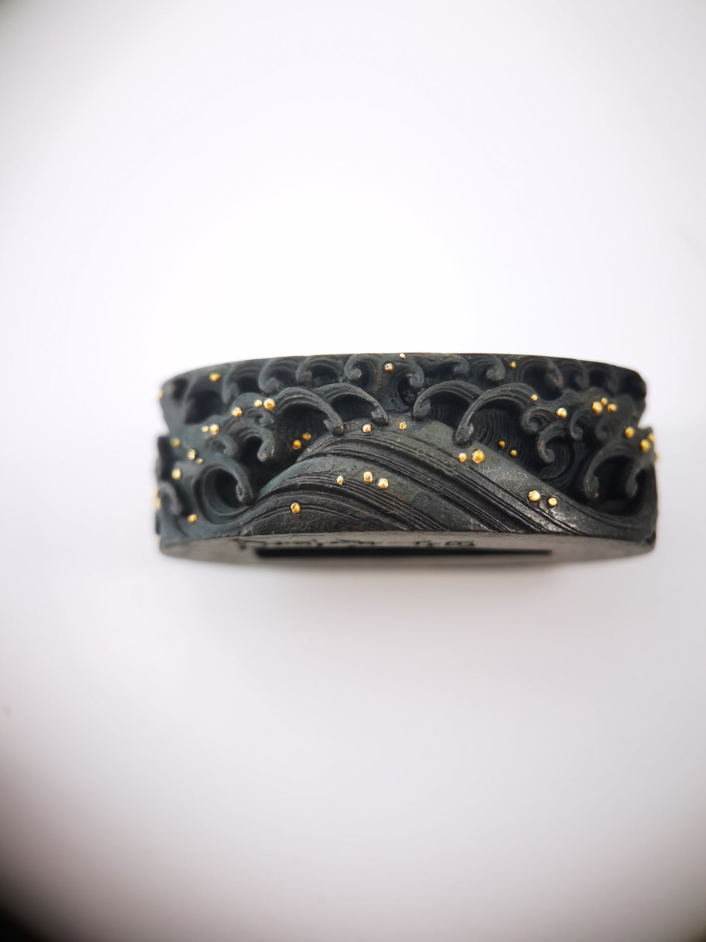 Japanese Wave Pattern Mtching Set for Katana and Wakziashi Edo Period Antique E013