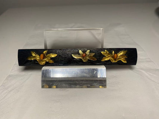 Japanese Omoto Evergreen Design Kogai for wakziashi and tanto Edo period antique D140